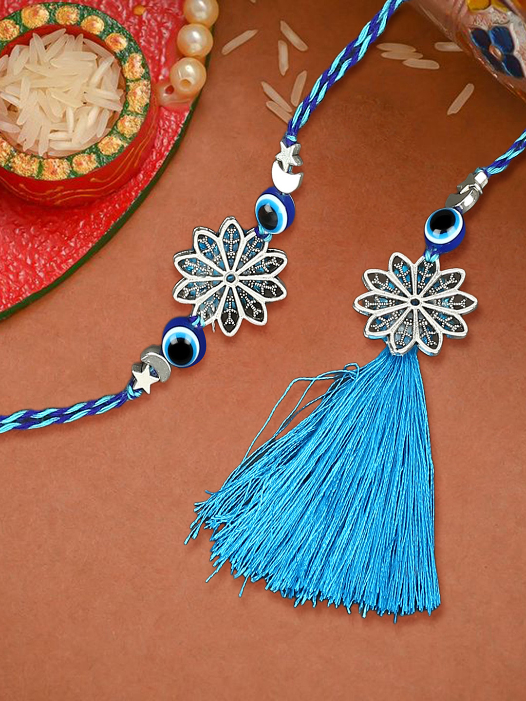 Nanwan Studded Bhaiya Bhabhi Rakhi Gift Set