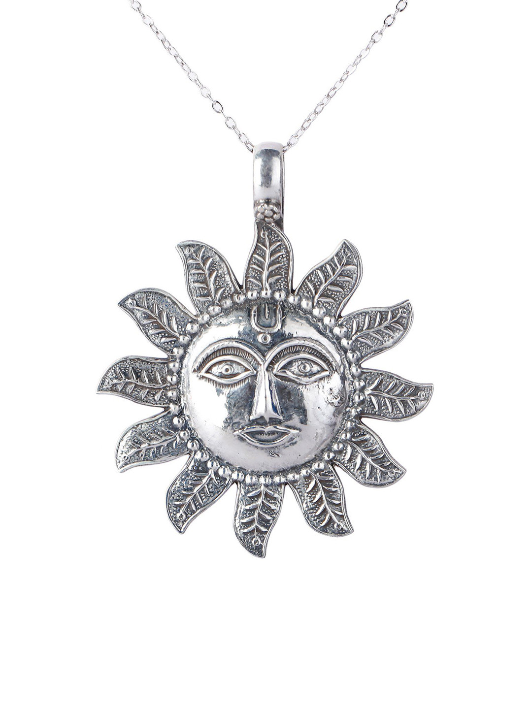 Exotic India Lord Surya Sterling Silver Pendant