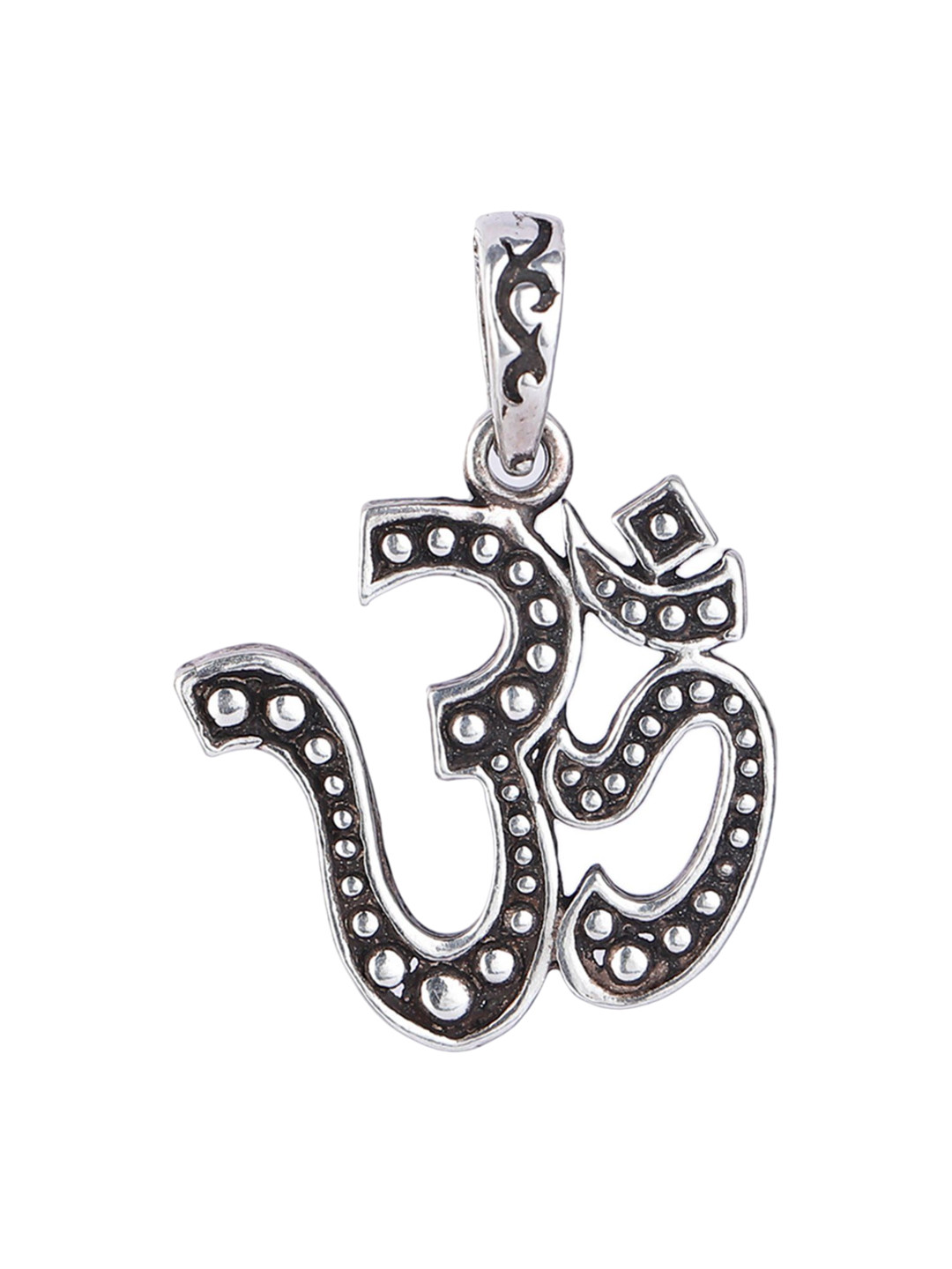 Exotic India Sterling Silver Om Pendant