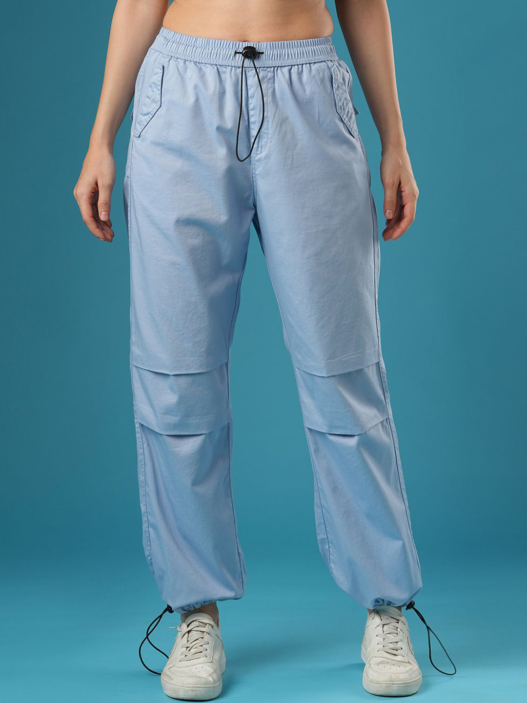 Globus Women Mid-Rise Relaxed Fit Pure Cotton Cargo Trousers