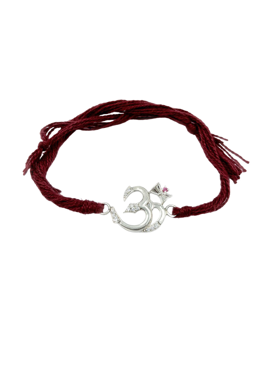 Unniyarcha 92.5 Pure Silver Hindu Om Thread Rakhi