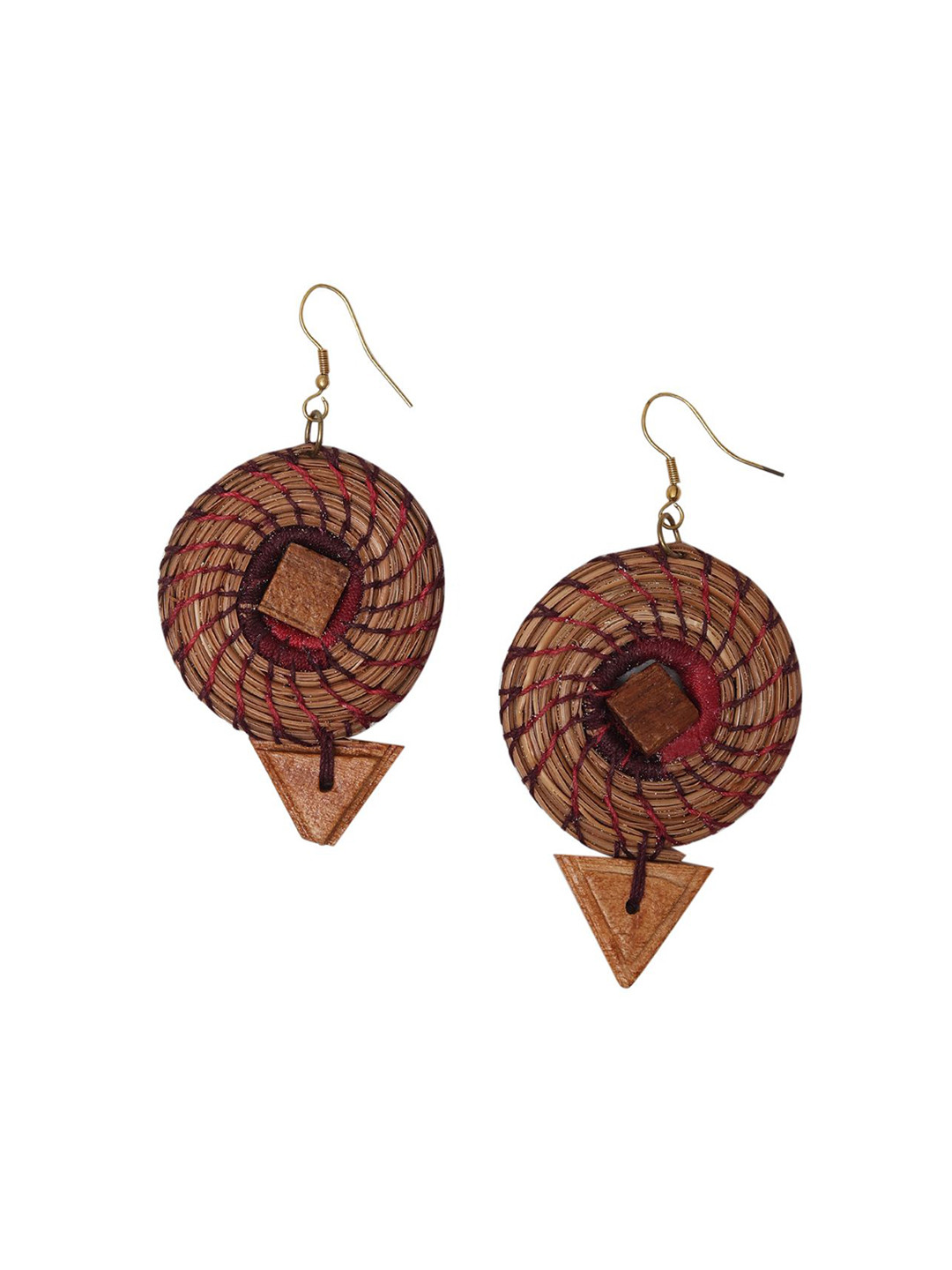 Unravel India Circular Drop Earrings