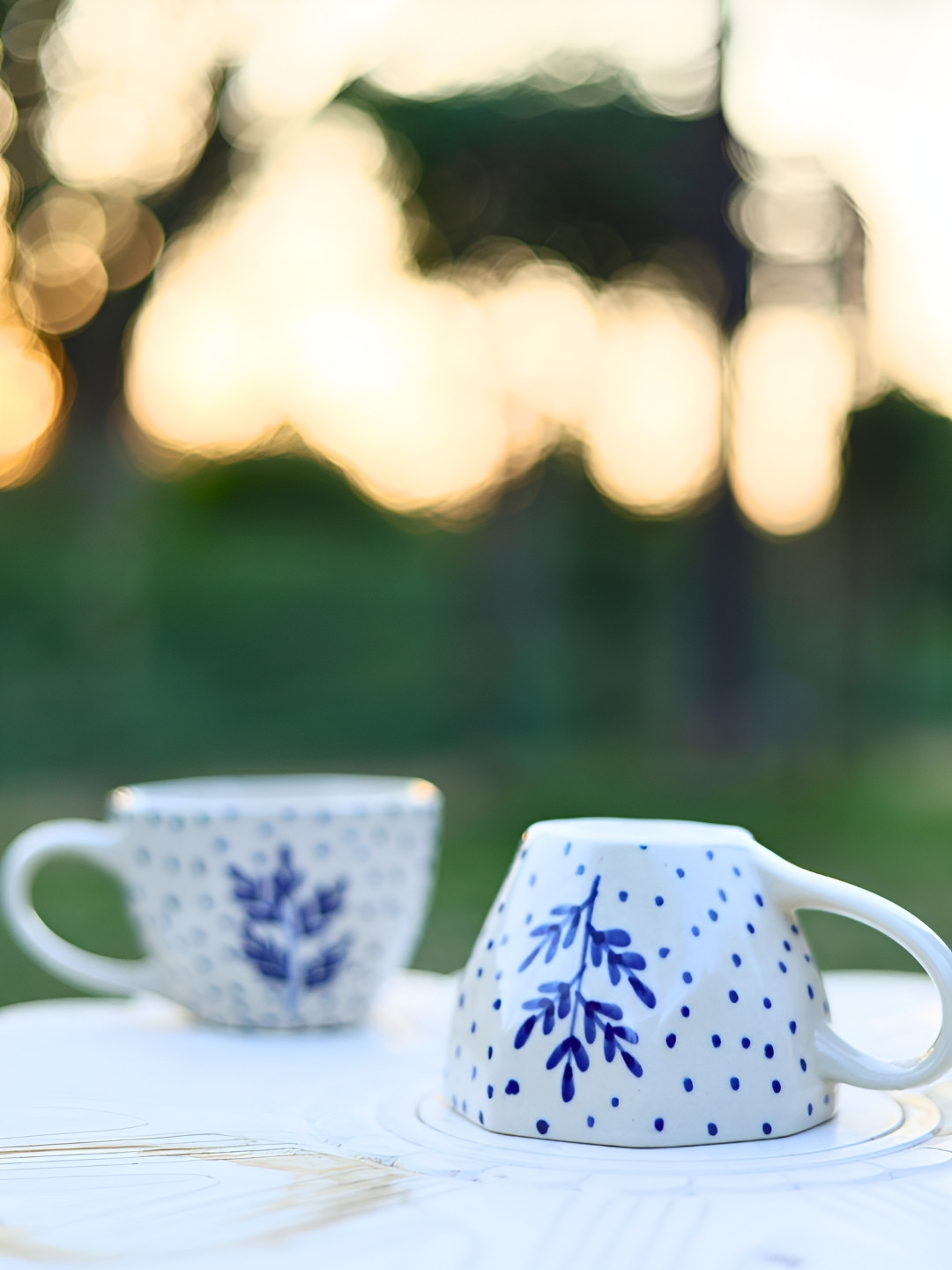 WEAVING HOMES Dear Teacher White Floral Ceramic Microwave Safe 2 Piece Mugs-210ml