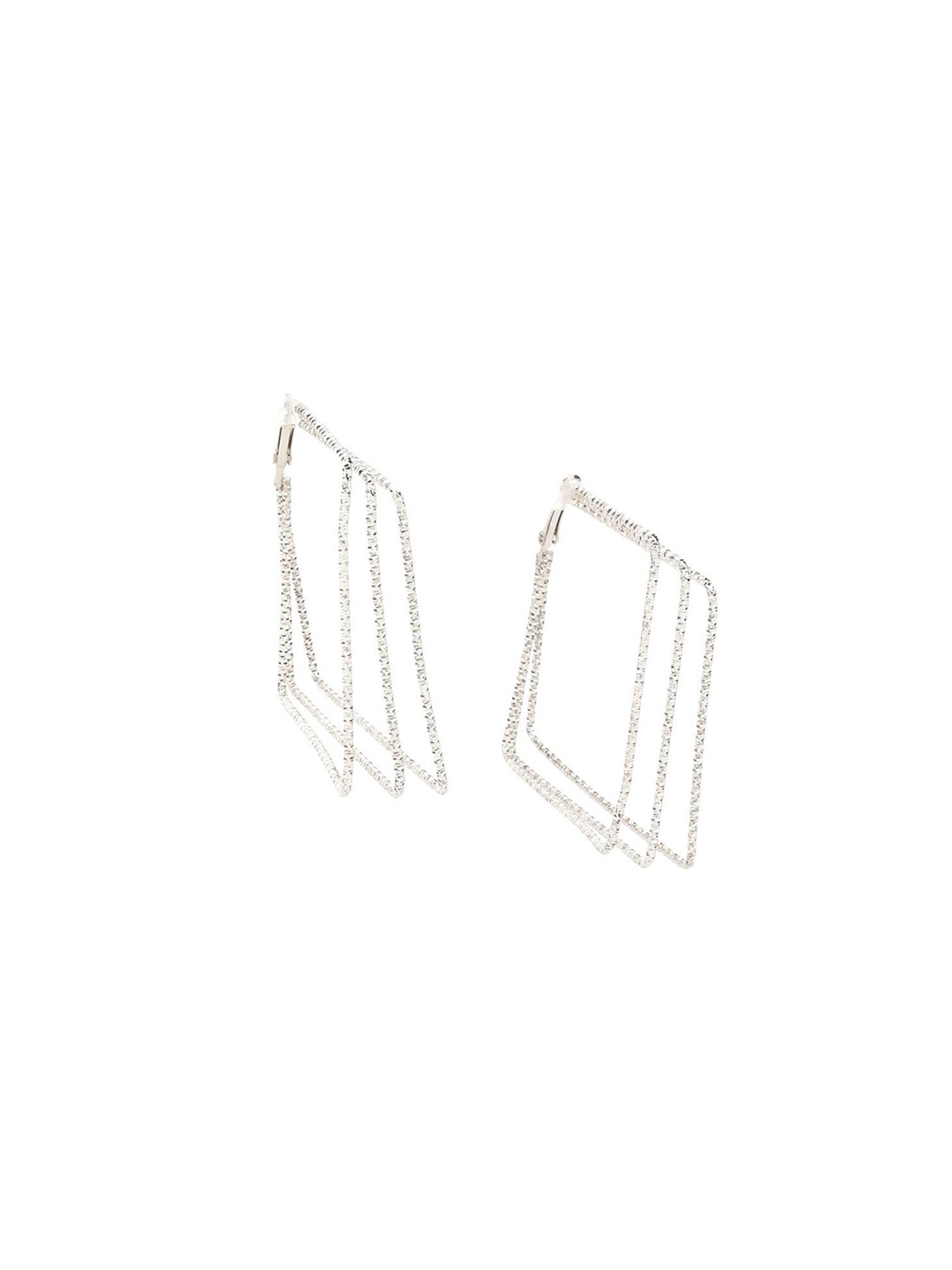 ODETTE Gold-Plated Patterned Square Hoop Earrings