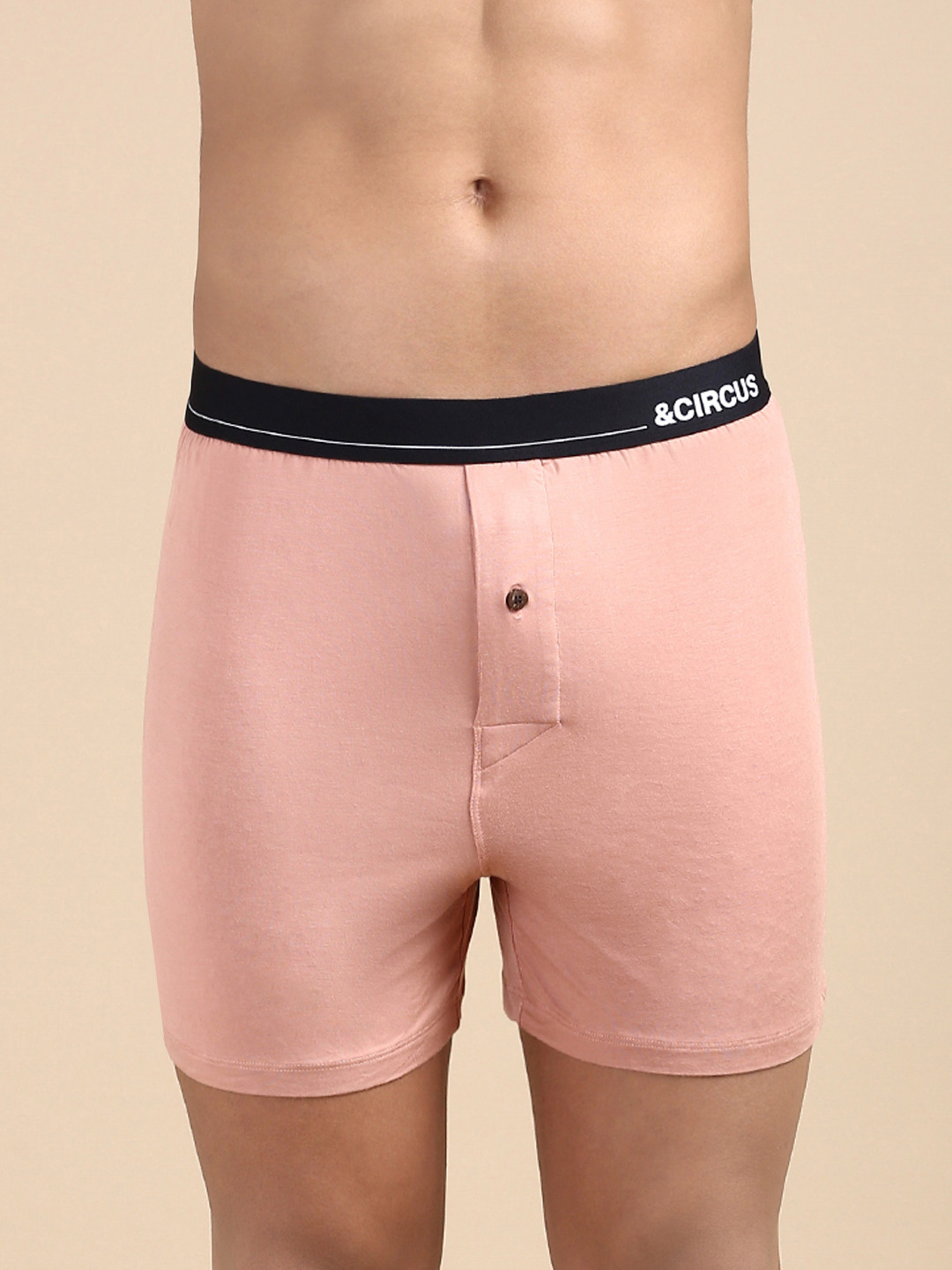 &CIRCUS Men Solid Low-Rise Modal Boxer