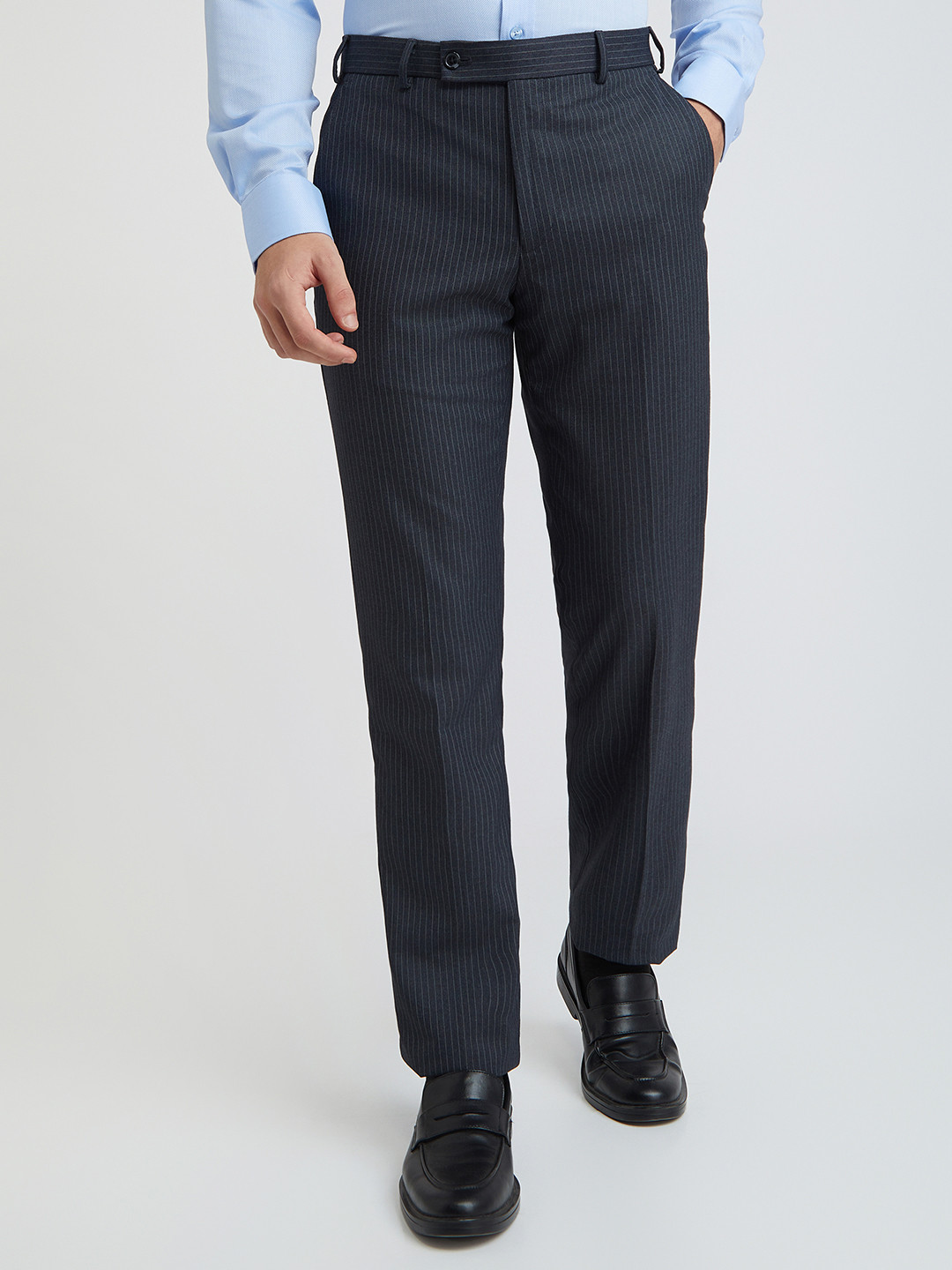 Park Avenue Men Striped Formal Trousers