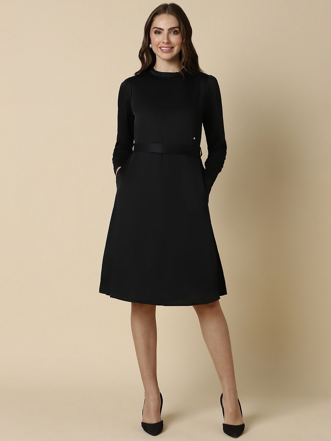 Buy Allen Solly Woman Solid Formal A Line Dress Dresses for Women 30161290 Myntra