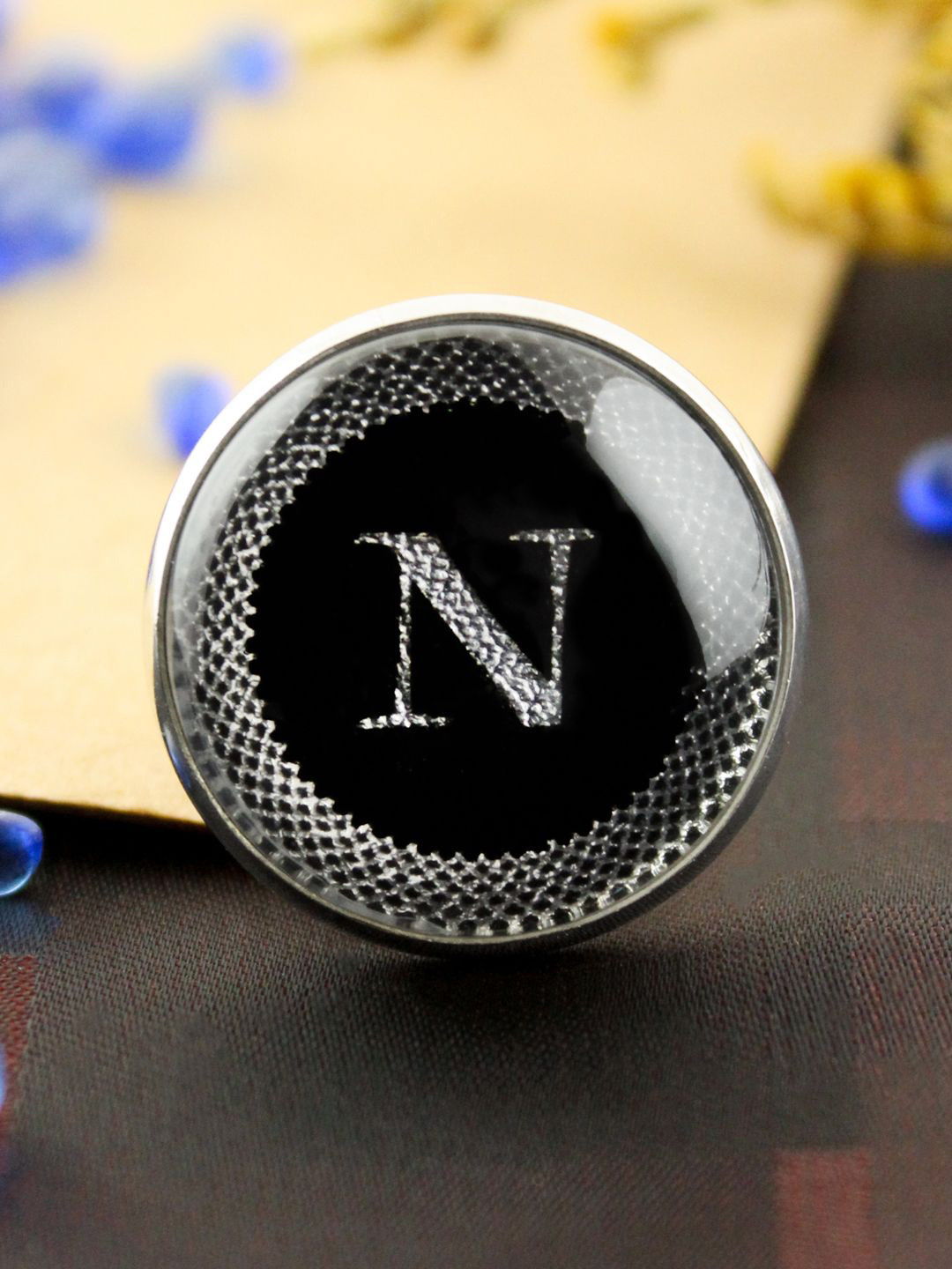 Kavove Men Alphabet N Lapel Pin Brooch