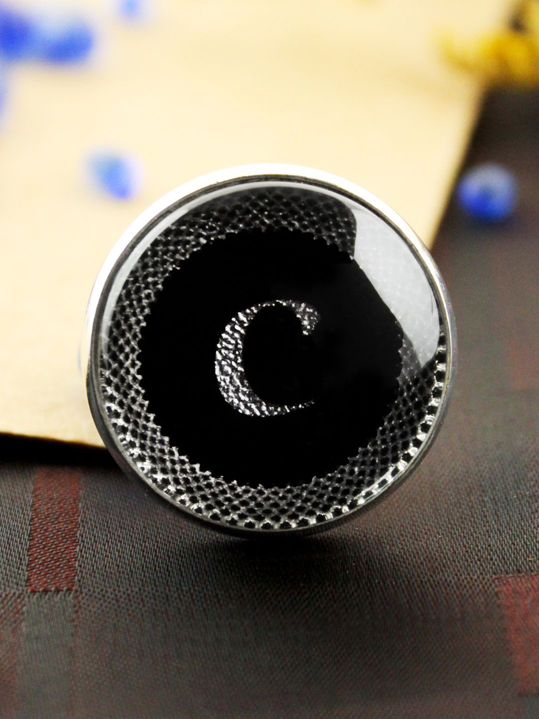 Kavove Men Alphabet C Lapel Pin Brooch