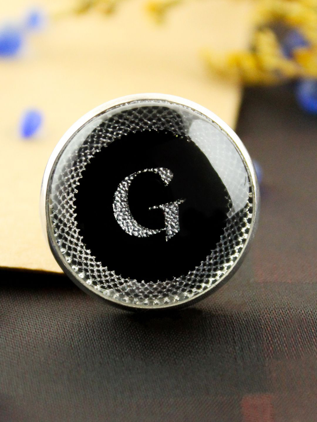 Kavove Men Alphabet G Lapel Pin Brooch