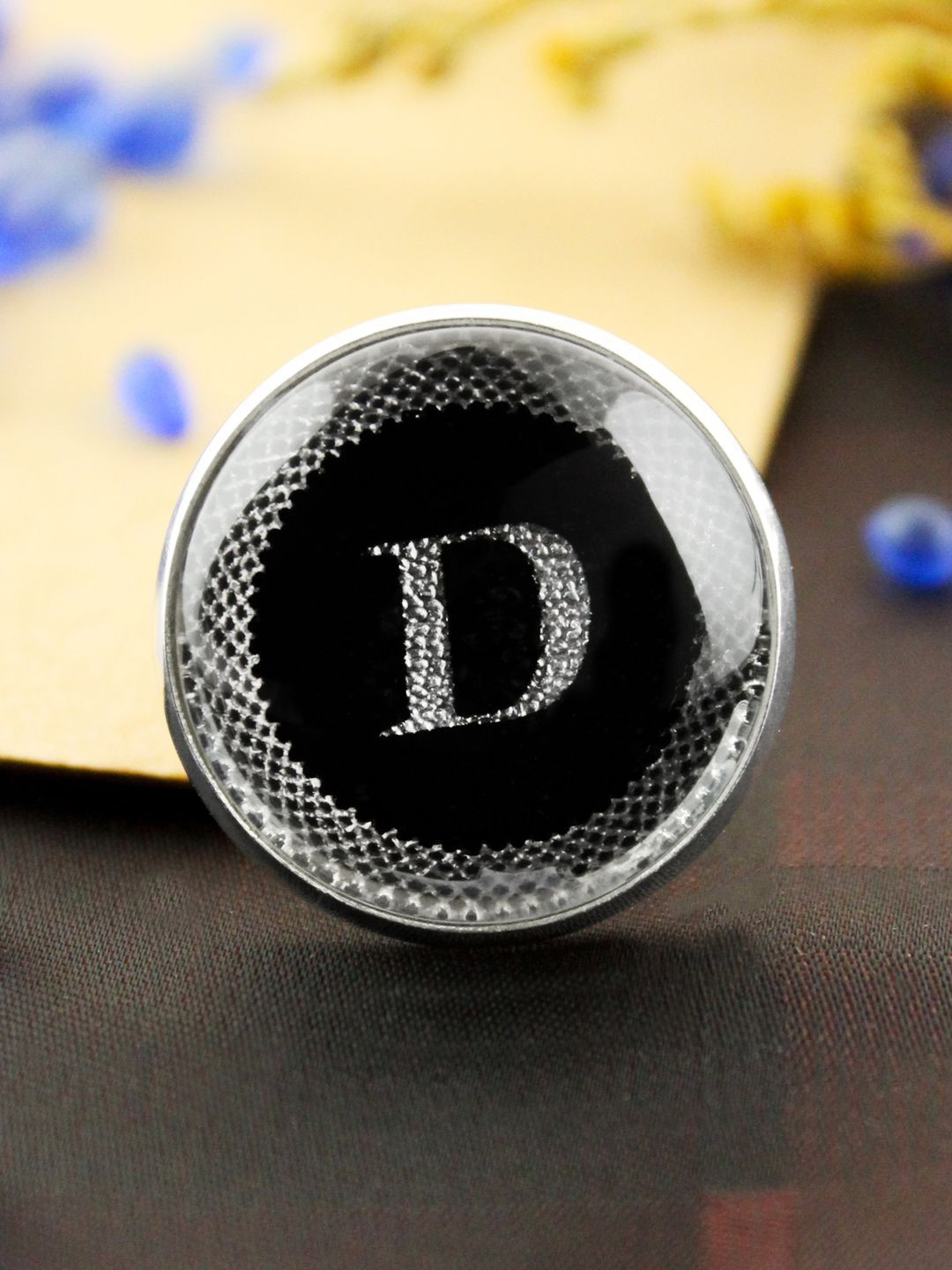 Kavove Men Alphabet D Lapel Pin Brooch