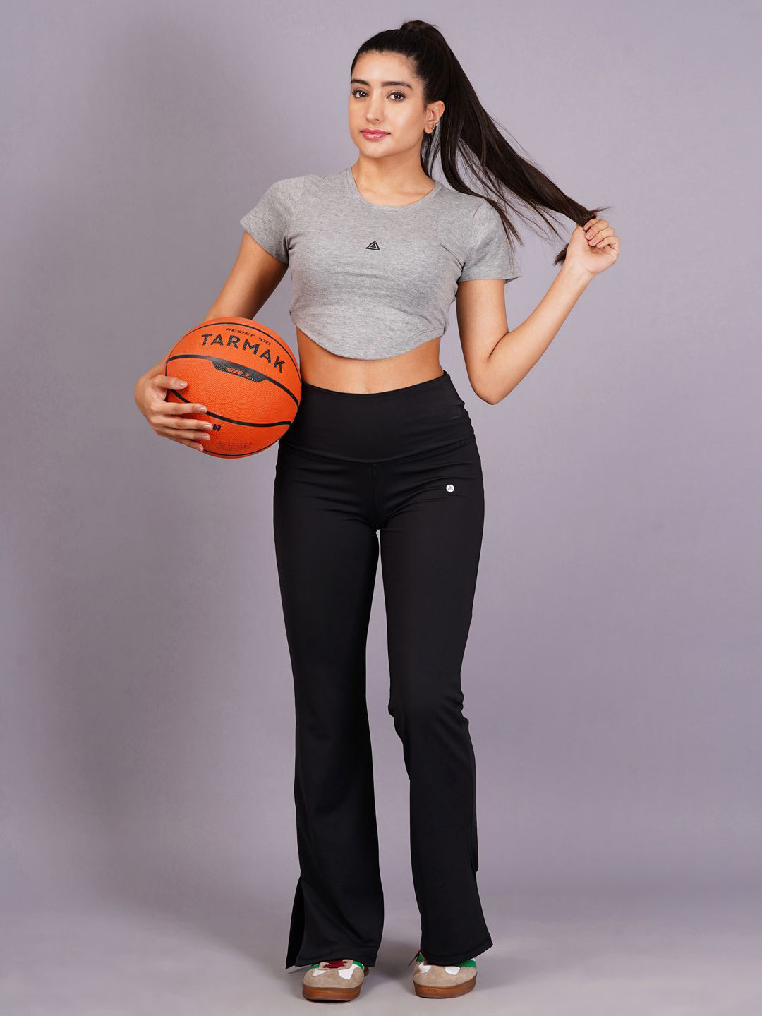 Aesthetic Bodies Women Solid Round Neck Cotton Top