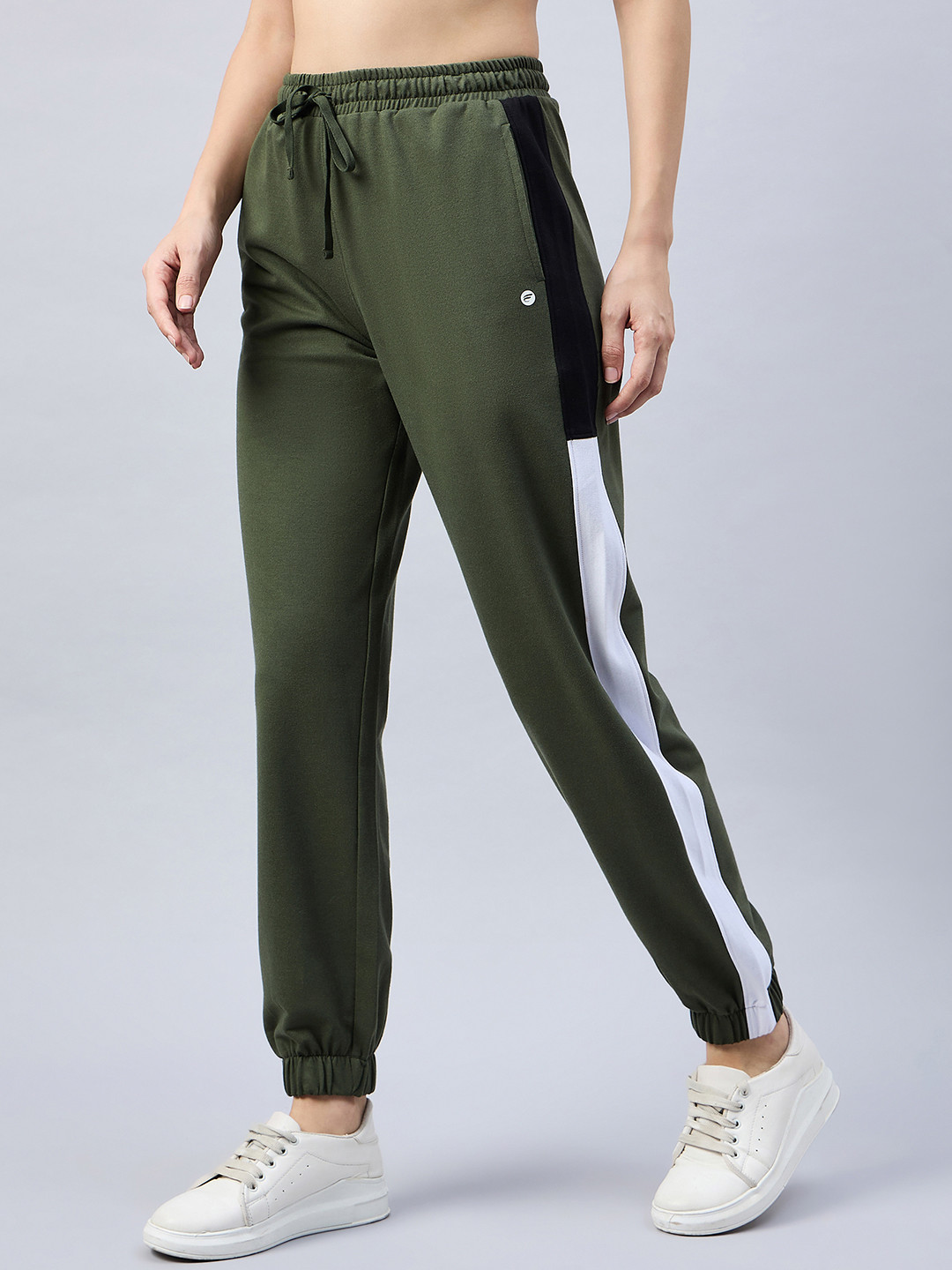 FEMEA Women Colurblocked Cotton Joggers