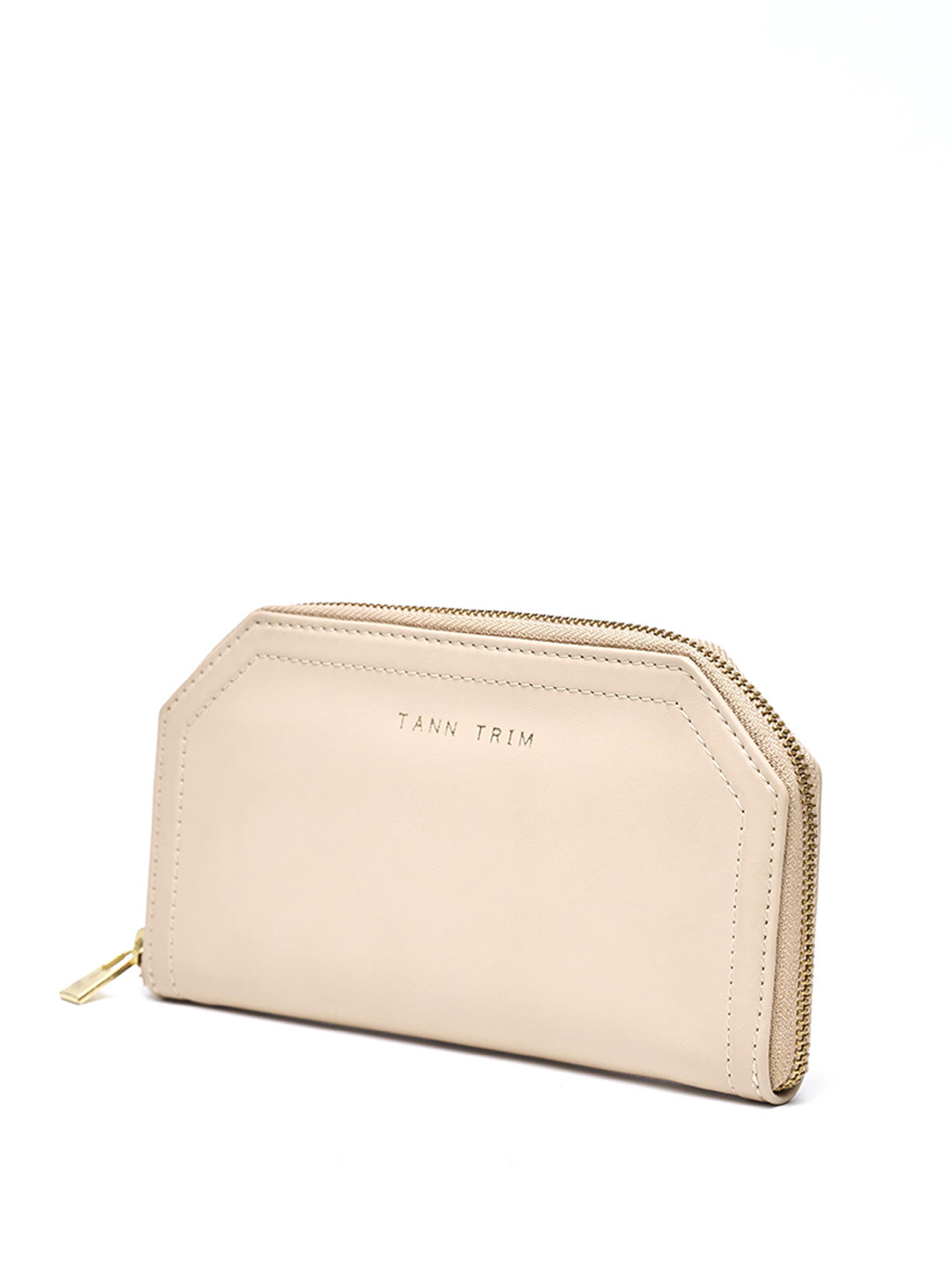 Tann Trim Angler Zip Wallet Beige