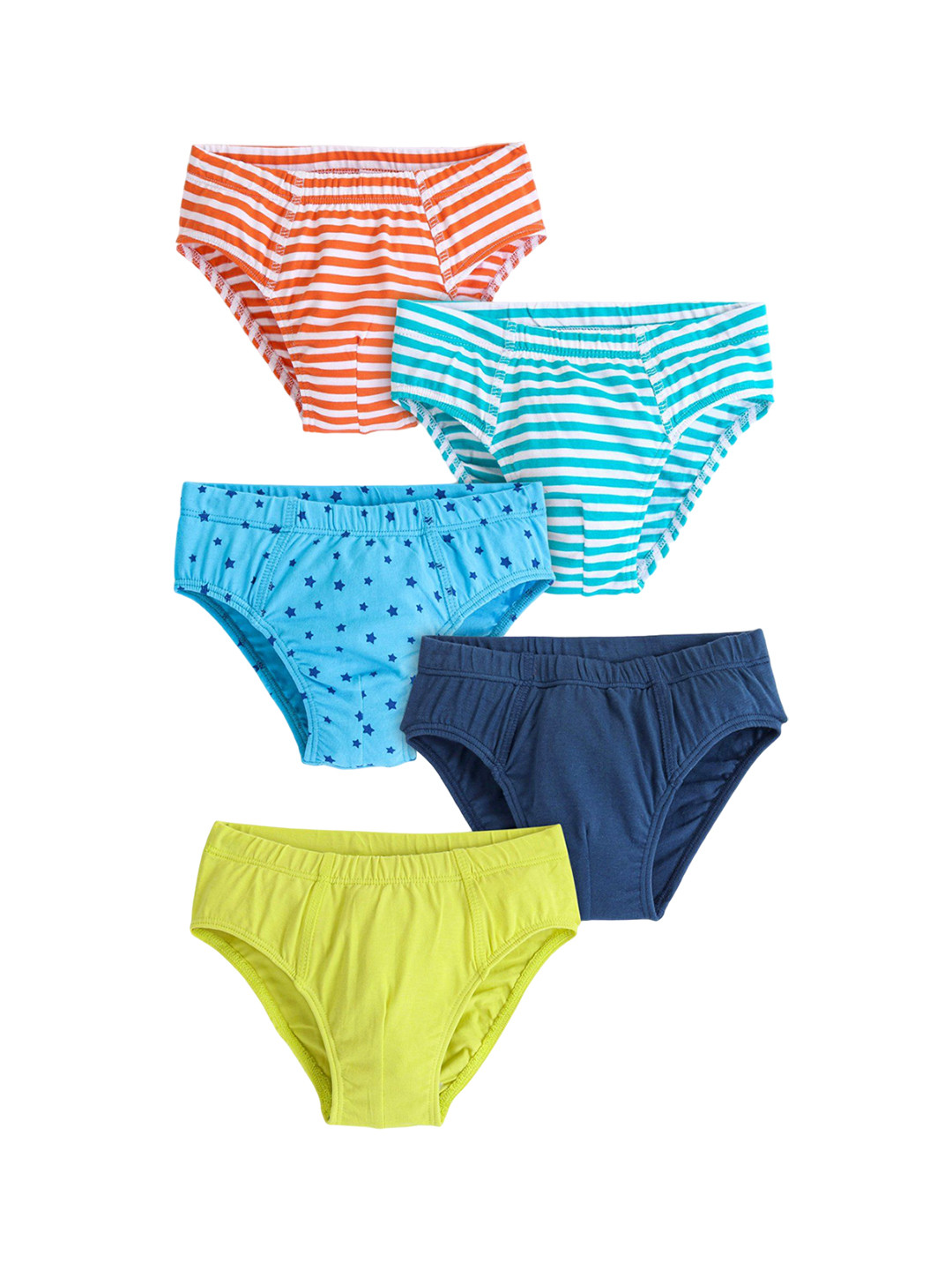 Honeyhap Pack of 5 Printed Mid-Rise Basic Briefs 14137253