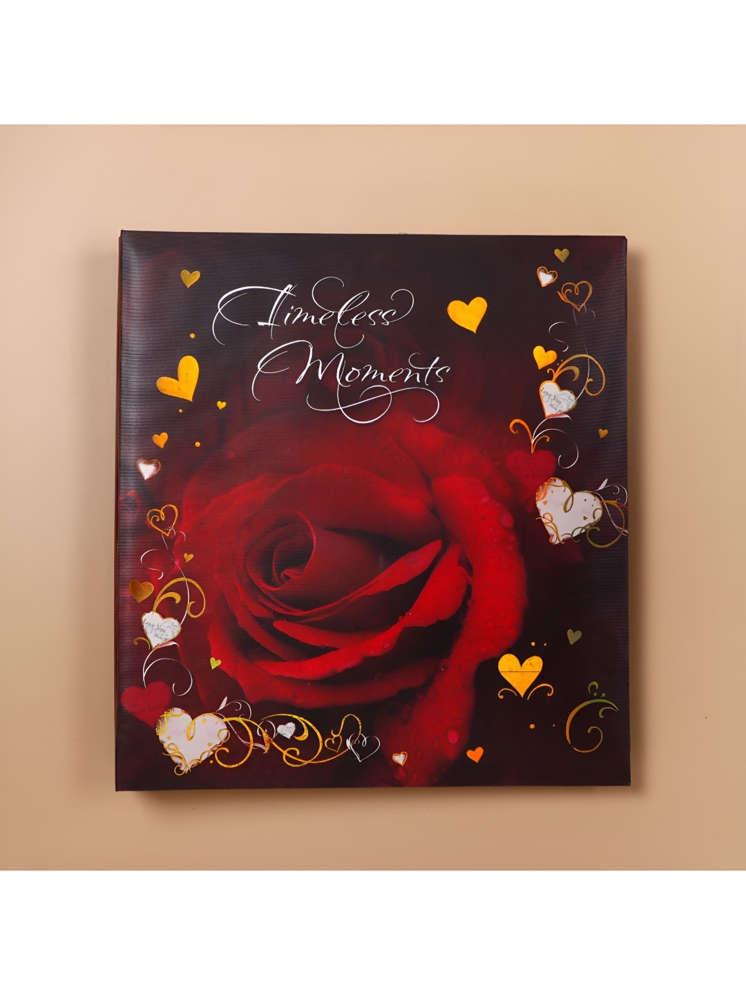 Archies Red & Black Printed Auto Stick Photo Album