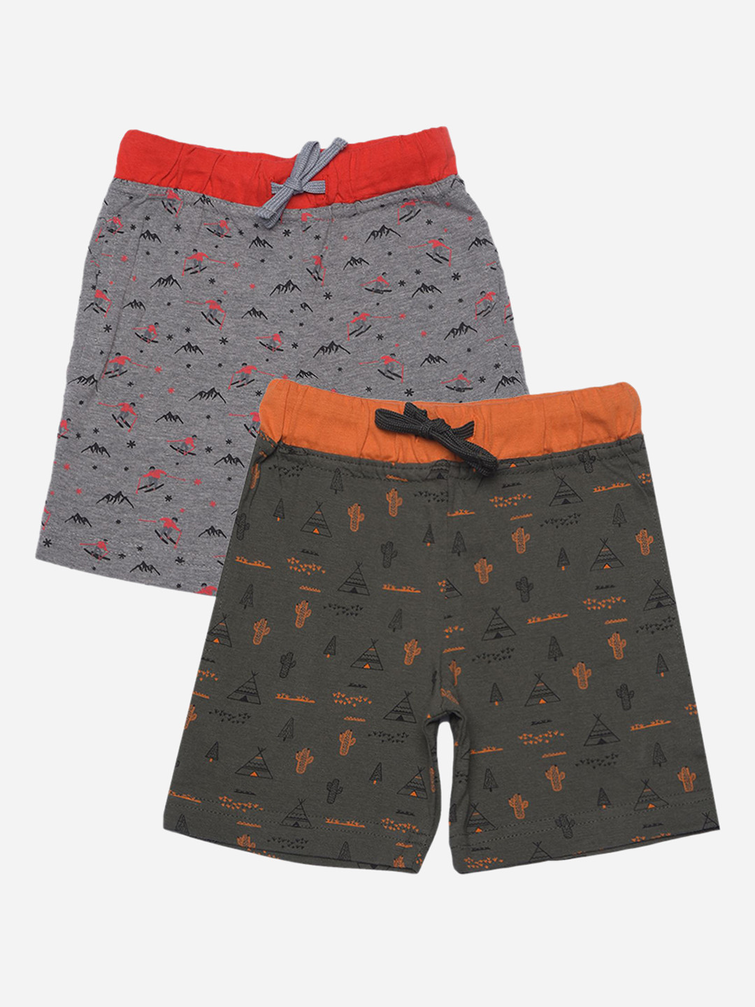 Dollar Champion Kidswear Boys Conversational Printed Knee Length Mid-Rise Regular Shorts
