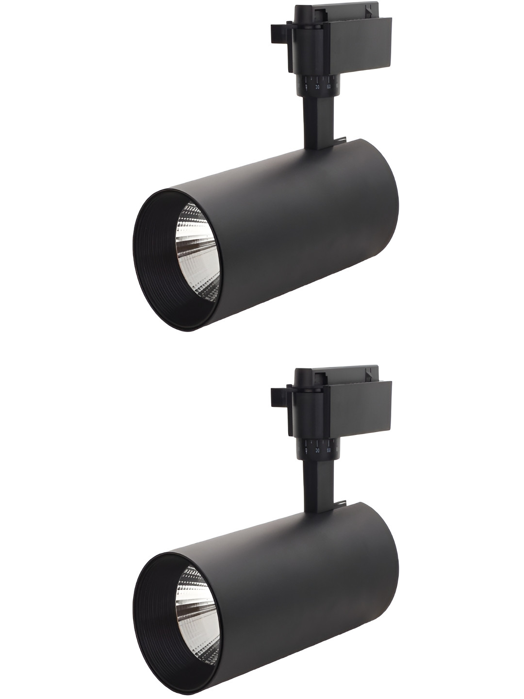 GLAZO Pack of 2 30 Watt Track Light Black Body Warm White