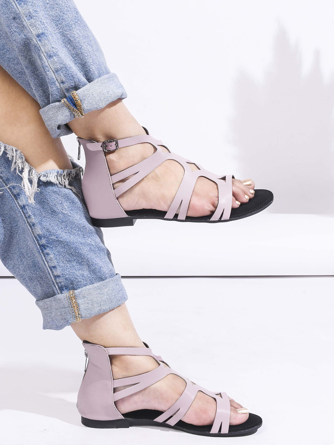 JM Looks Women Open Toe Flat