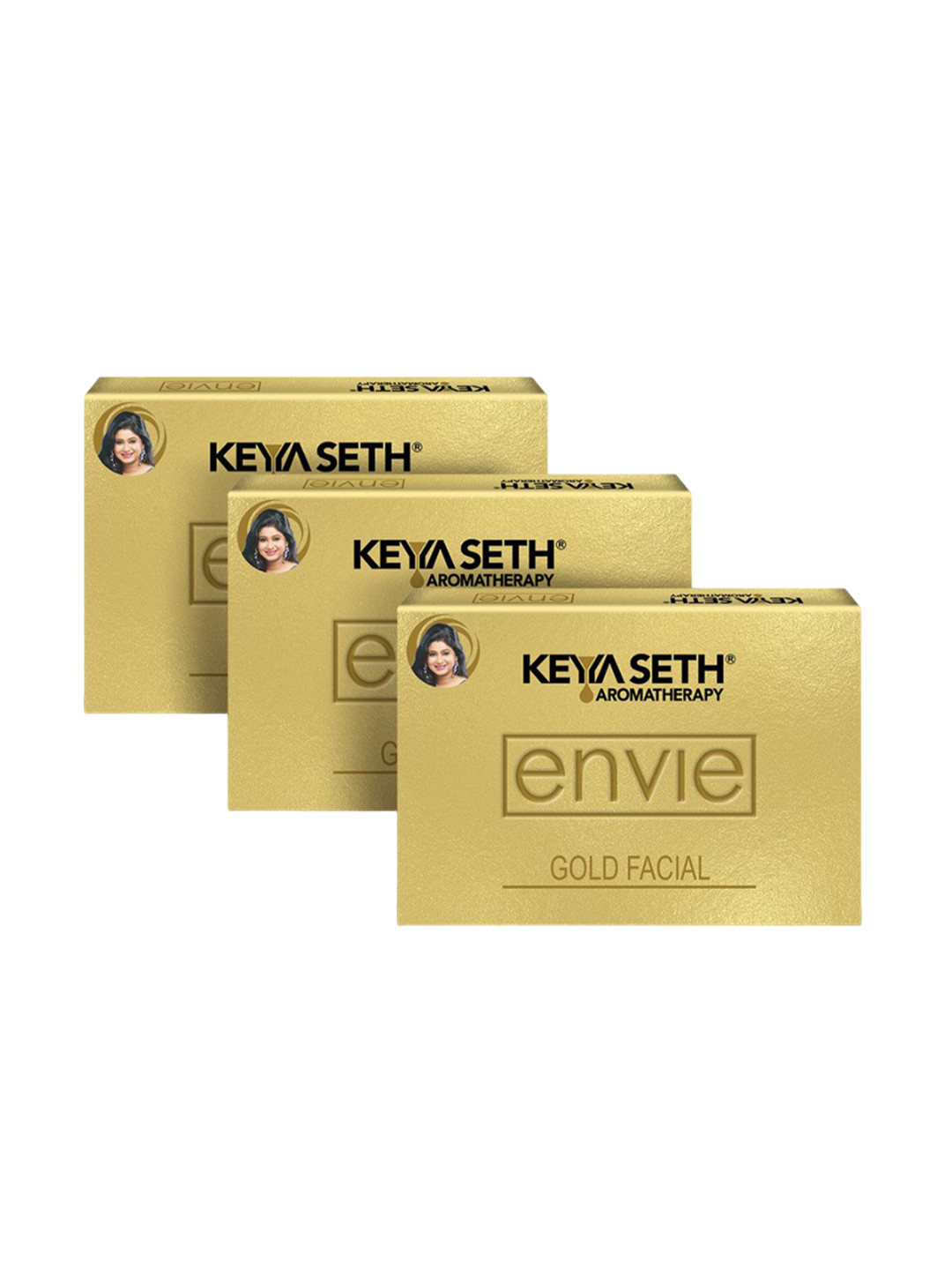 KEYA SETH AROMATHERAPY  Pack Of 3 Envie Gold Facial Kit - 23g each