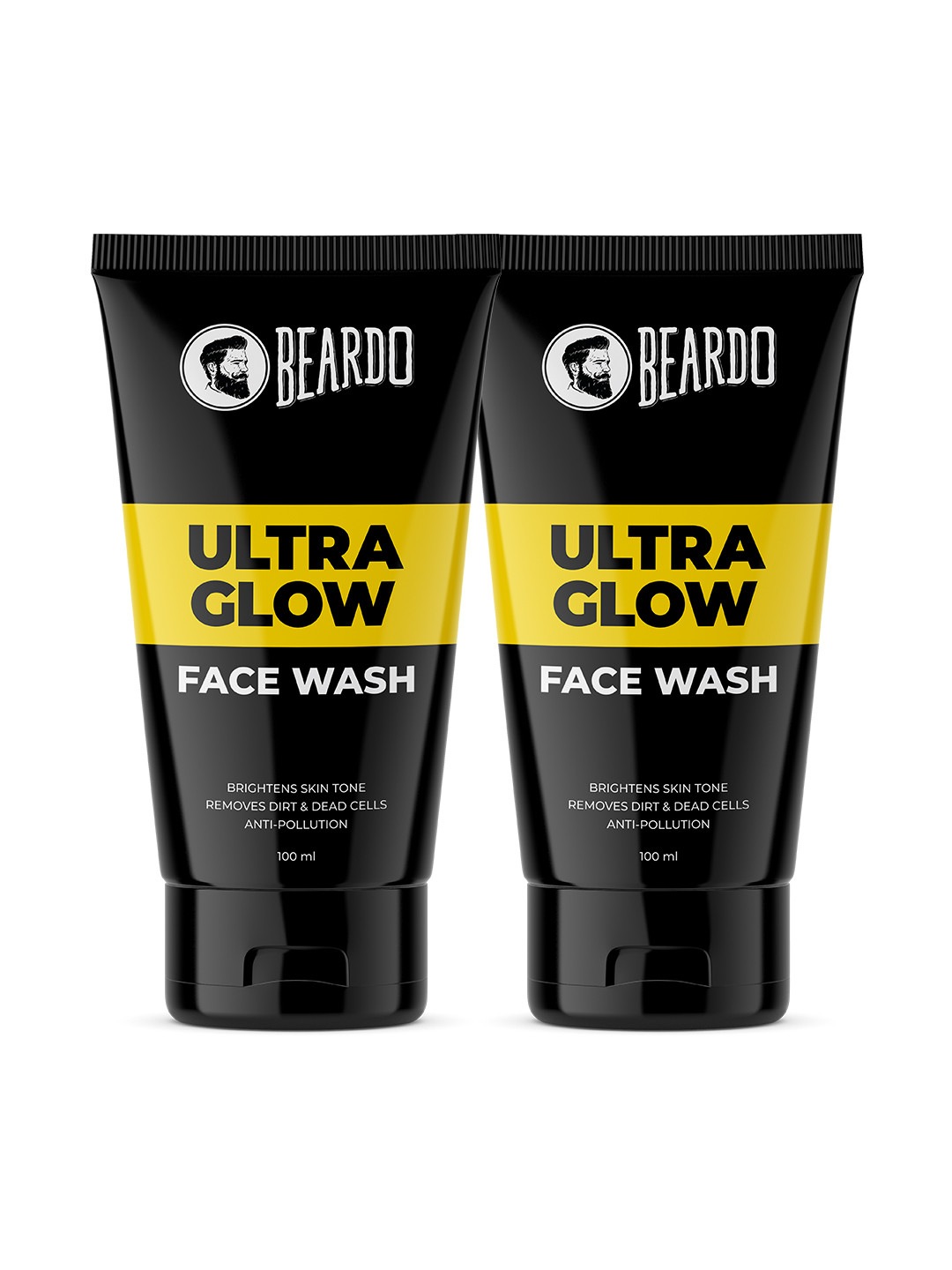 BEARDO Men Set Of 2 Ultra Glow Face Wash To Brighten Skin Tone & Remove Dirt - 100ml Each