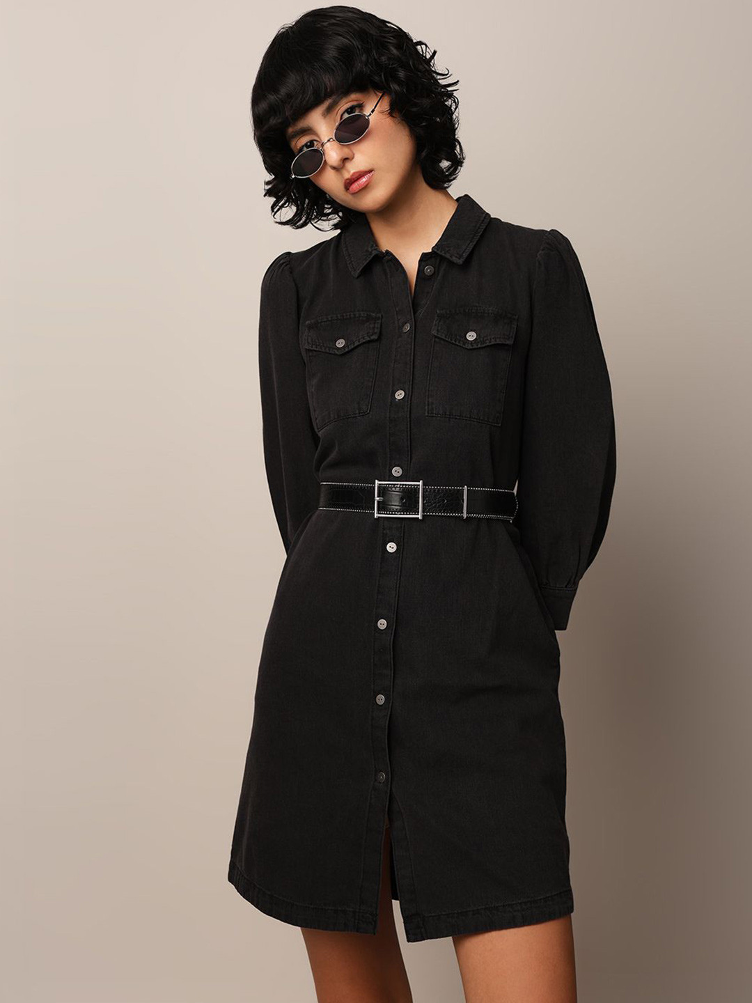 ONLY Denim Shirt Mini Dress