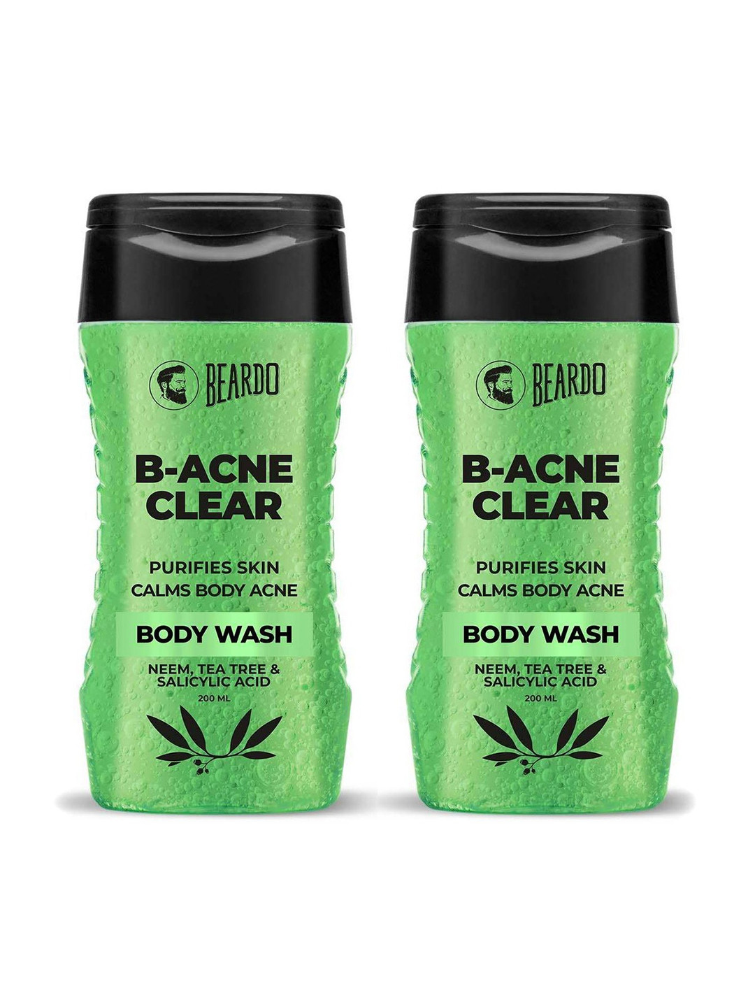 BEARDO Men Set Of 2 B-Acne Clear Body Wash To Purify Skin & Calm Body Acne - 200ml Each
