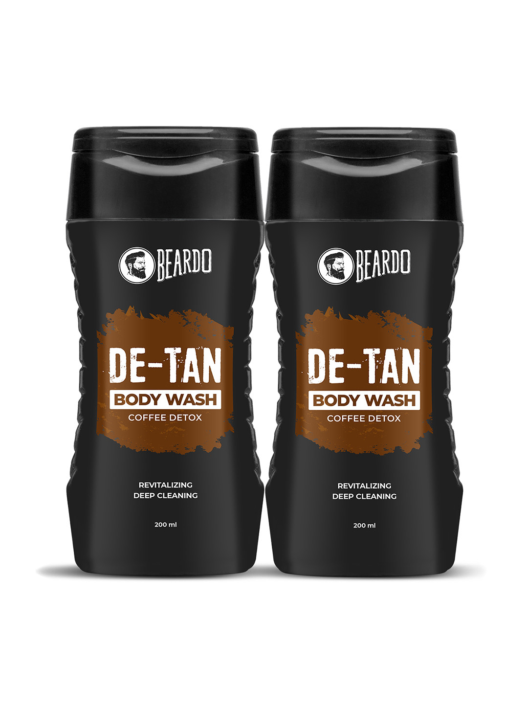 BEARDO Men Set Of 2 De-Tan Body Wash With Coffee Detox For Tan Removal - 200ml Each