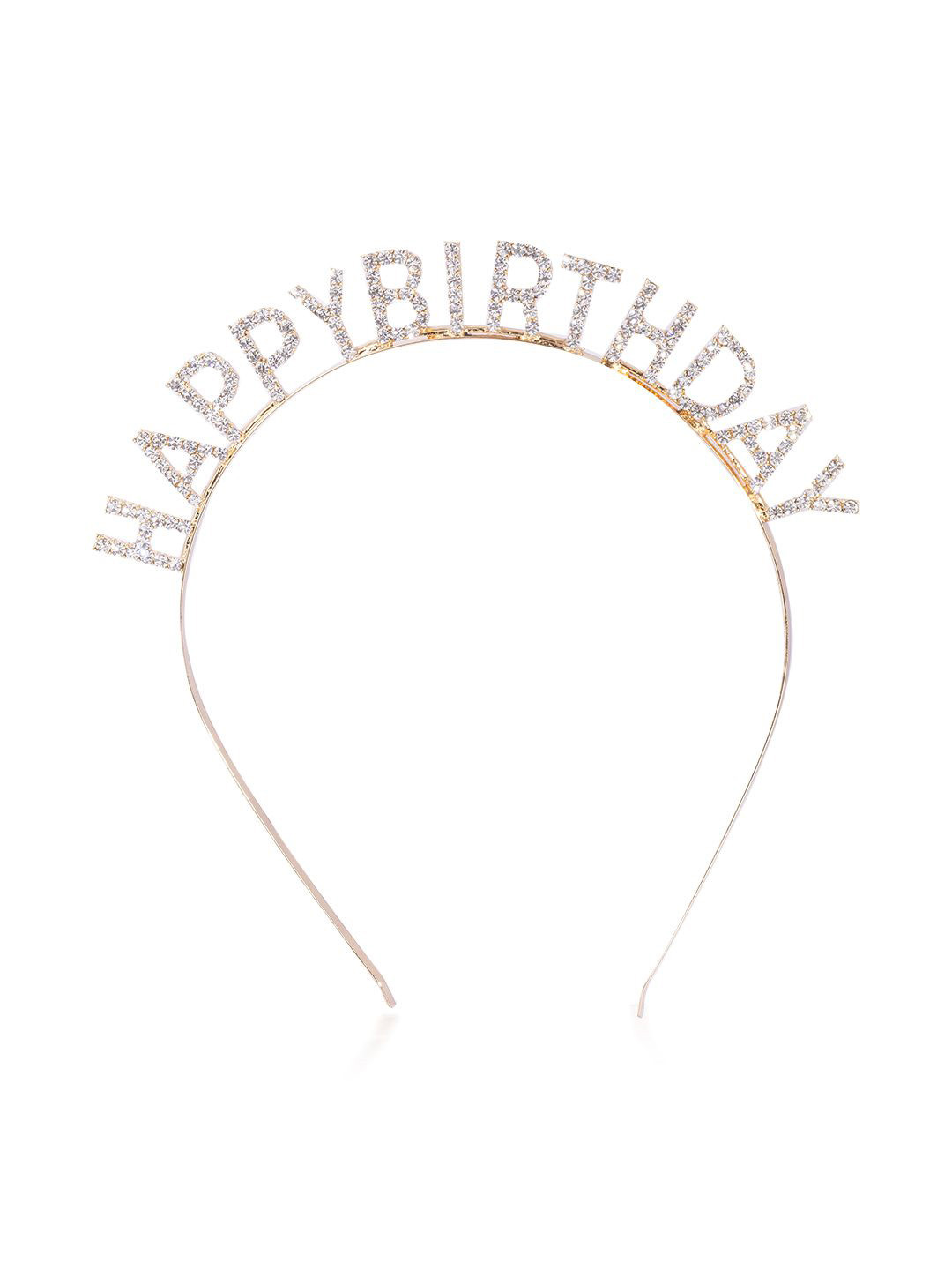 Hair Drama Co. Girls Embellished Happy Birthday Tiara Headband