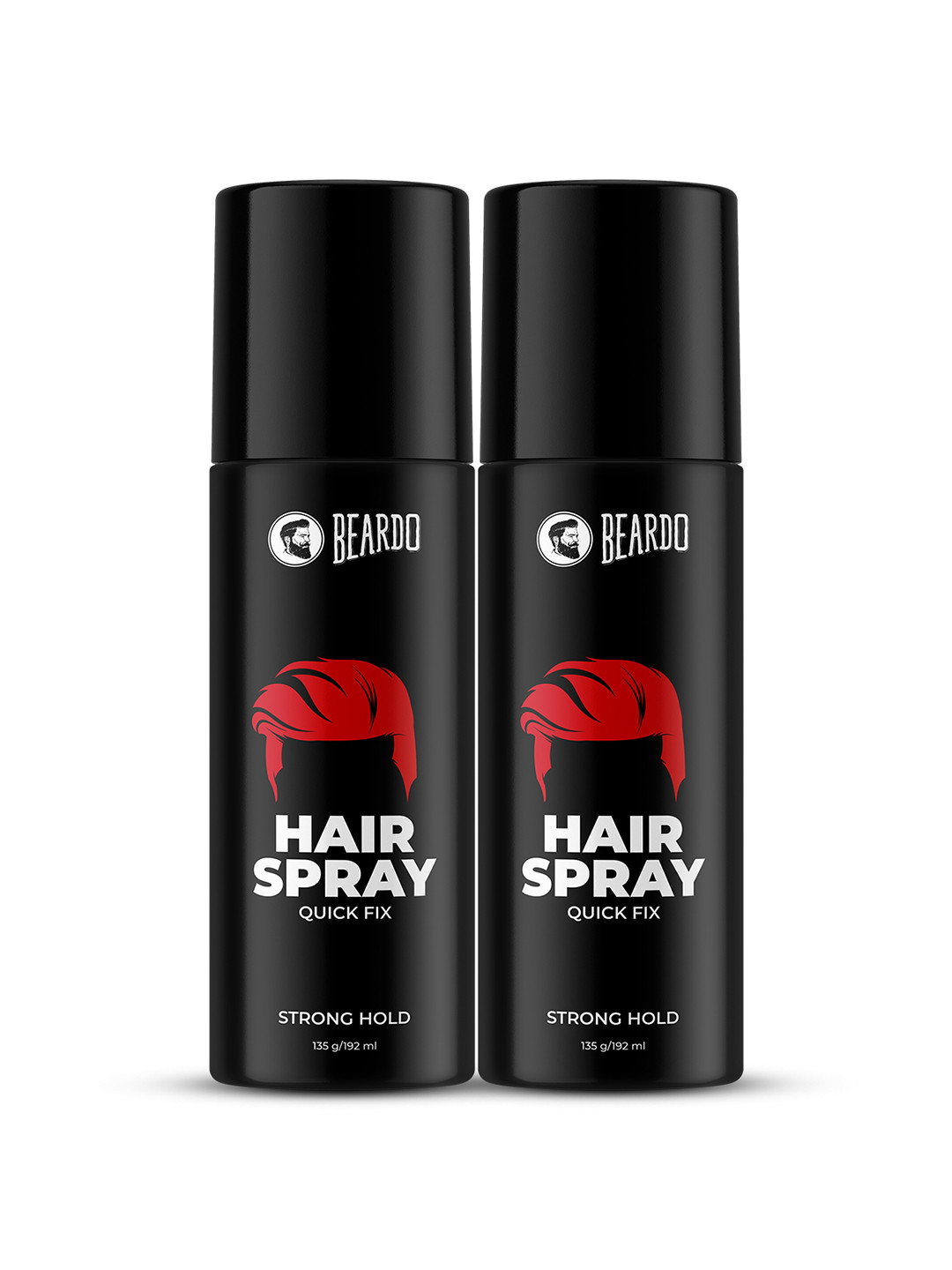 BEARDO Set of 2 Strong Hold Quick Fix Hair Spray - 192 ml /135 g each