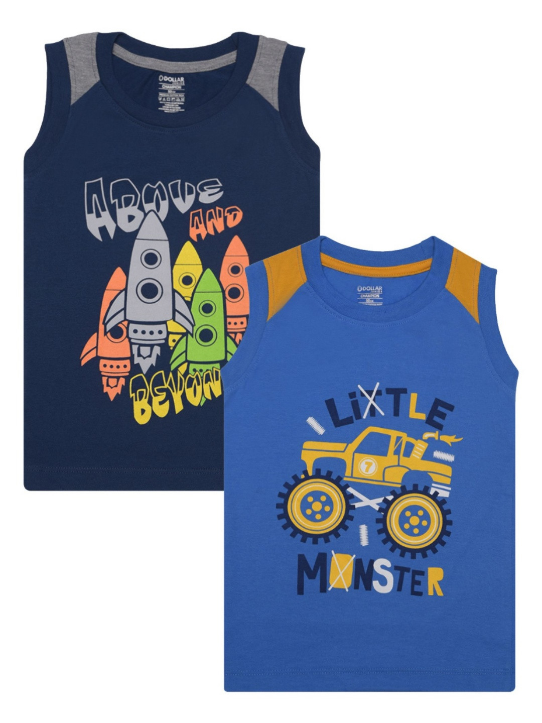 Dollar Champion Kidswear Boys Pack Of 2 Graphic Printed T-shirt