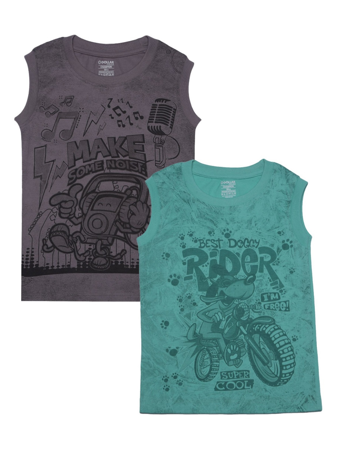 Dollar Champion Kidswear Pack Of 2 Graphic Printed T-shirt