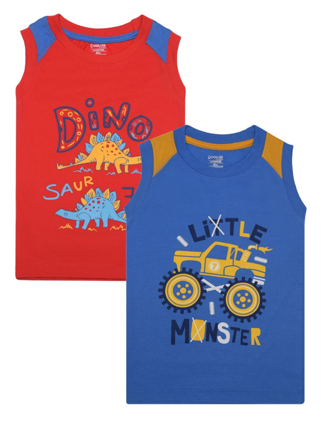 Dollar Champion Kidswear Boys Pack Of 2 Graphic Printed T-shirts