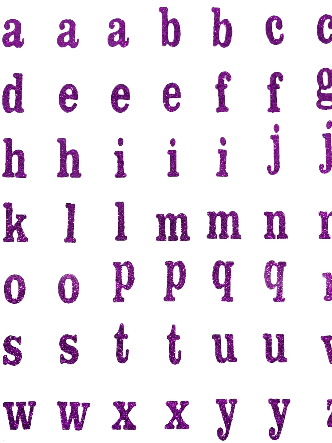 Comet Busters Purple Alphabet Printed Self Adhesive Wall Sticker