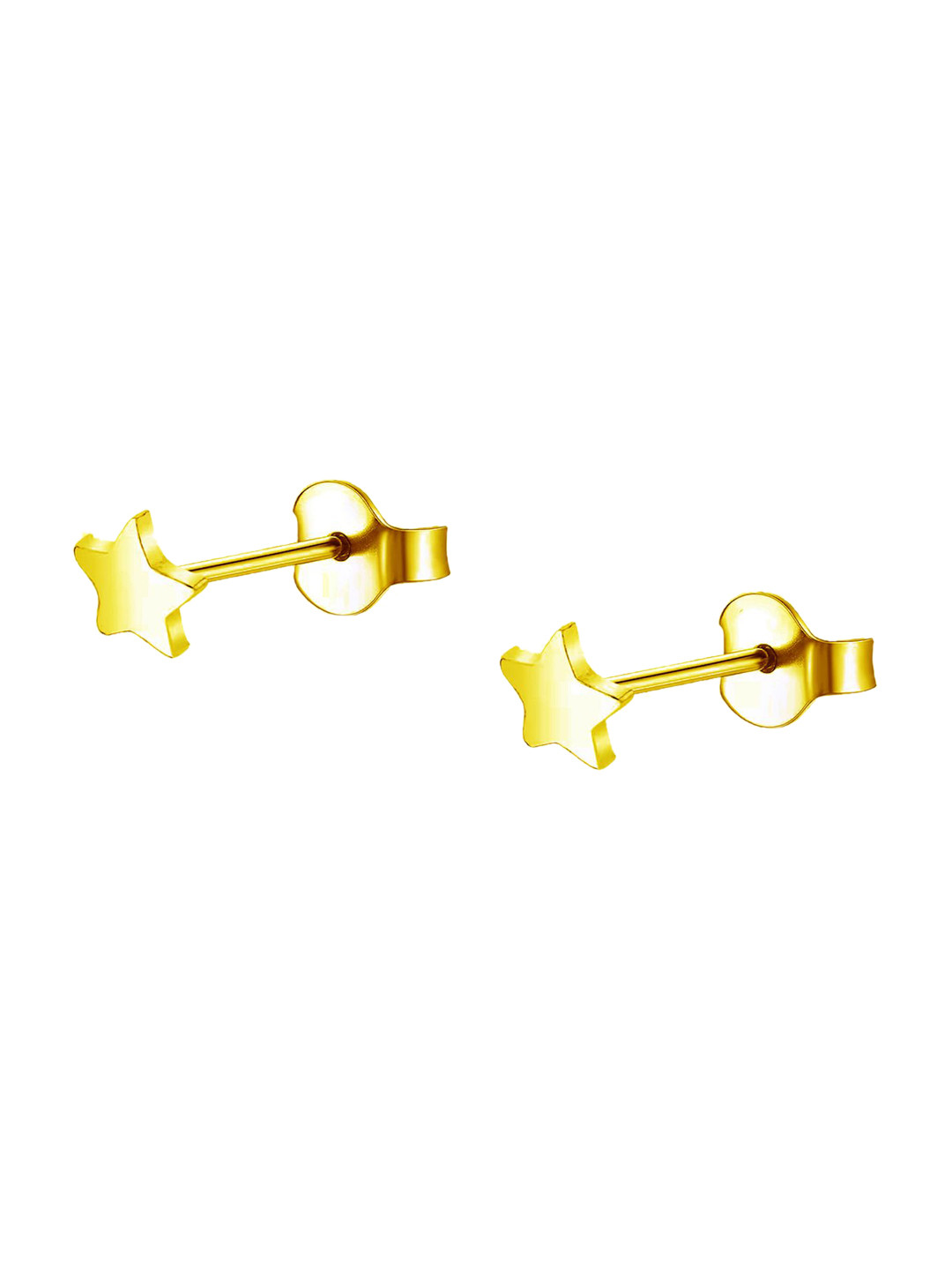 Goldnera Star Shaped Brass Studs Earrings