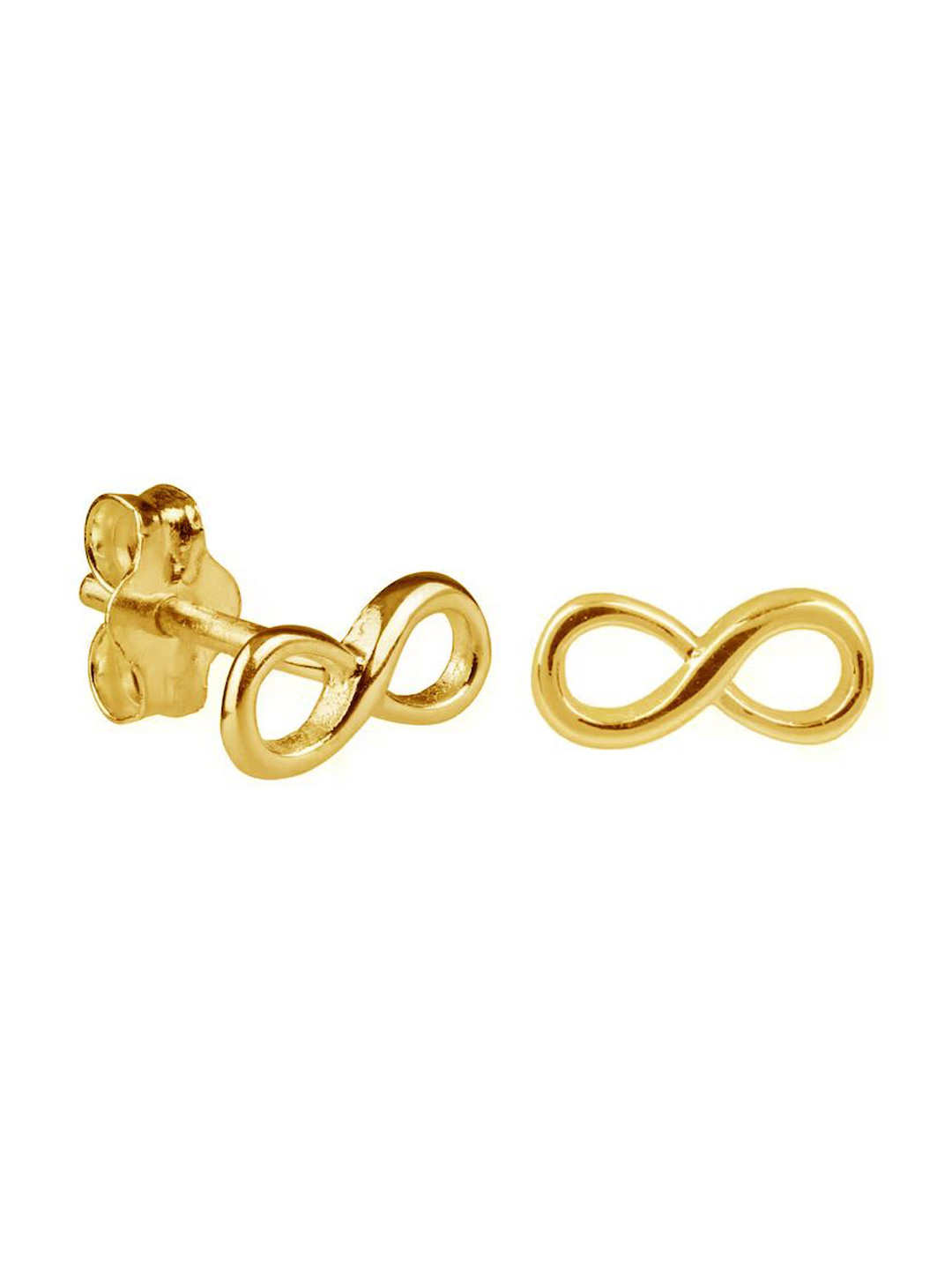 Goldnera Love Infinity Brass Studs Earrings