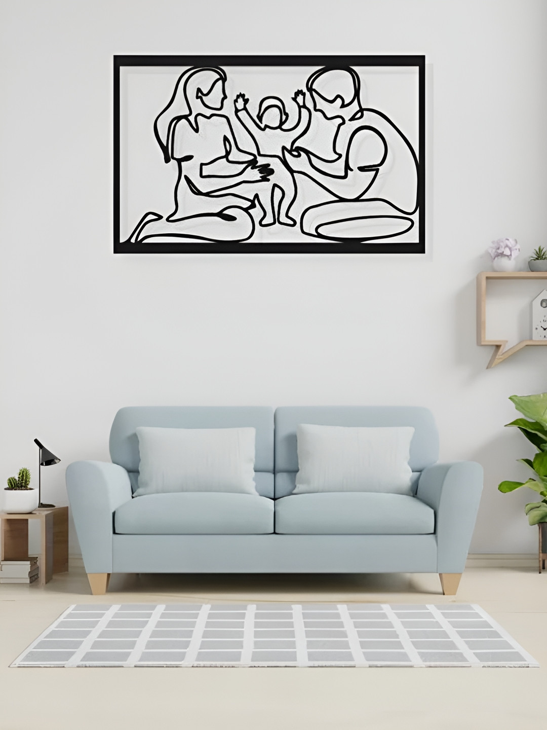 ARTROOMS Family Wall Hanging Metal Matte Hall Signs and Plaques-25In