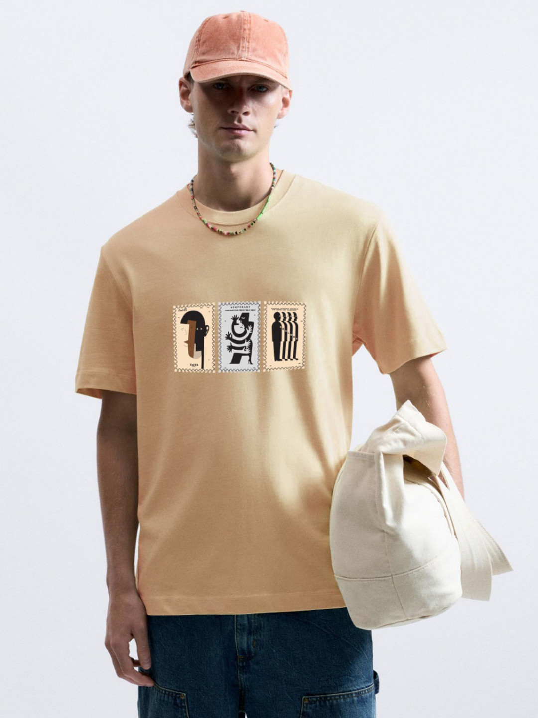 MISCHIEF MONKEY Men Graphic Printed Round Neck Cotton Oversized T-Shirt