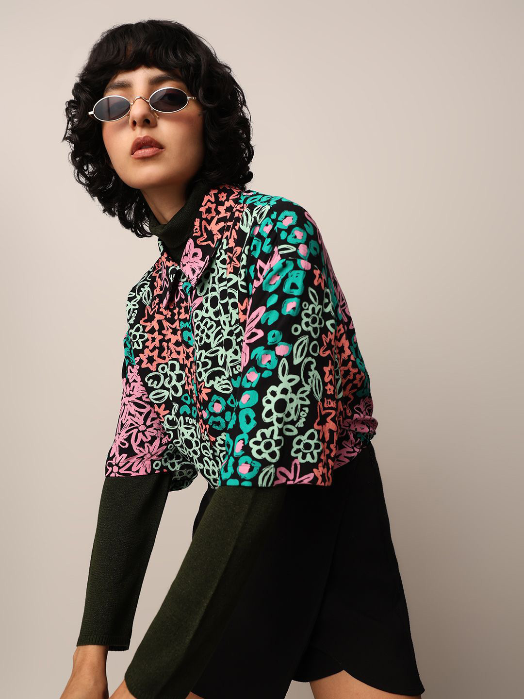 ONLY Women Abstract Printed Casual Shirt