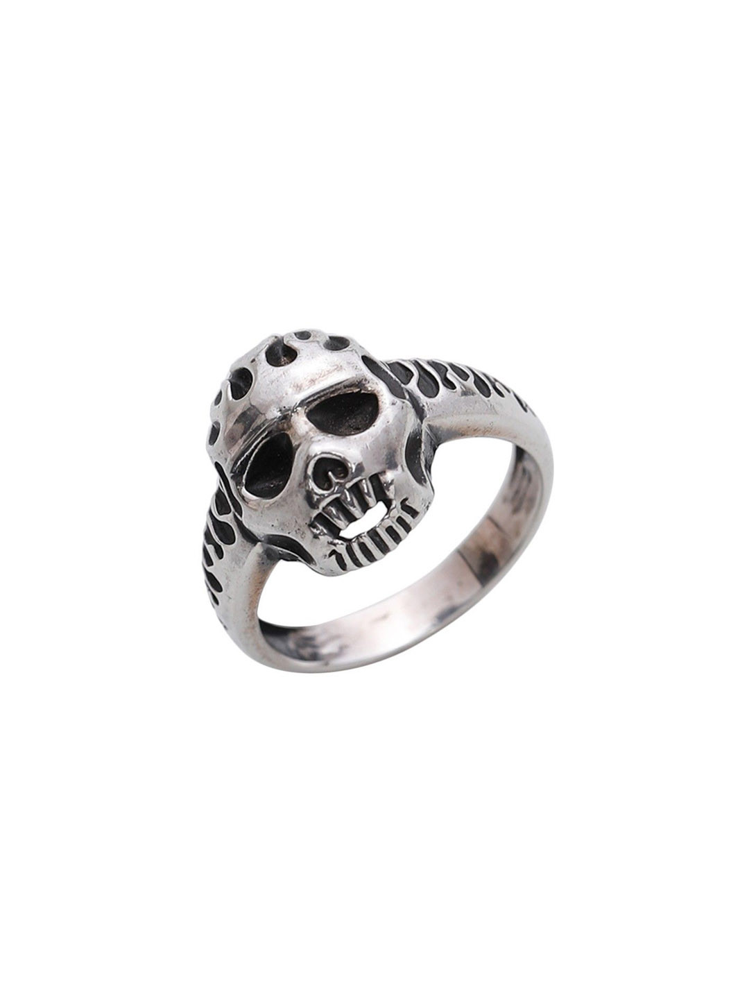 Exotic India Sterling Silver Skull Ring