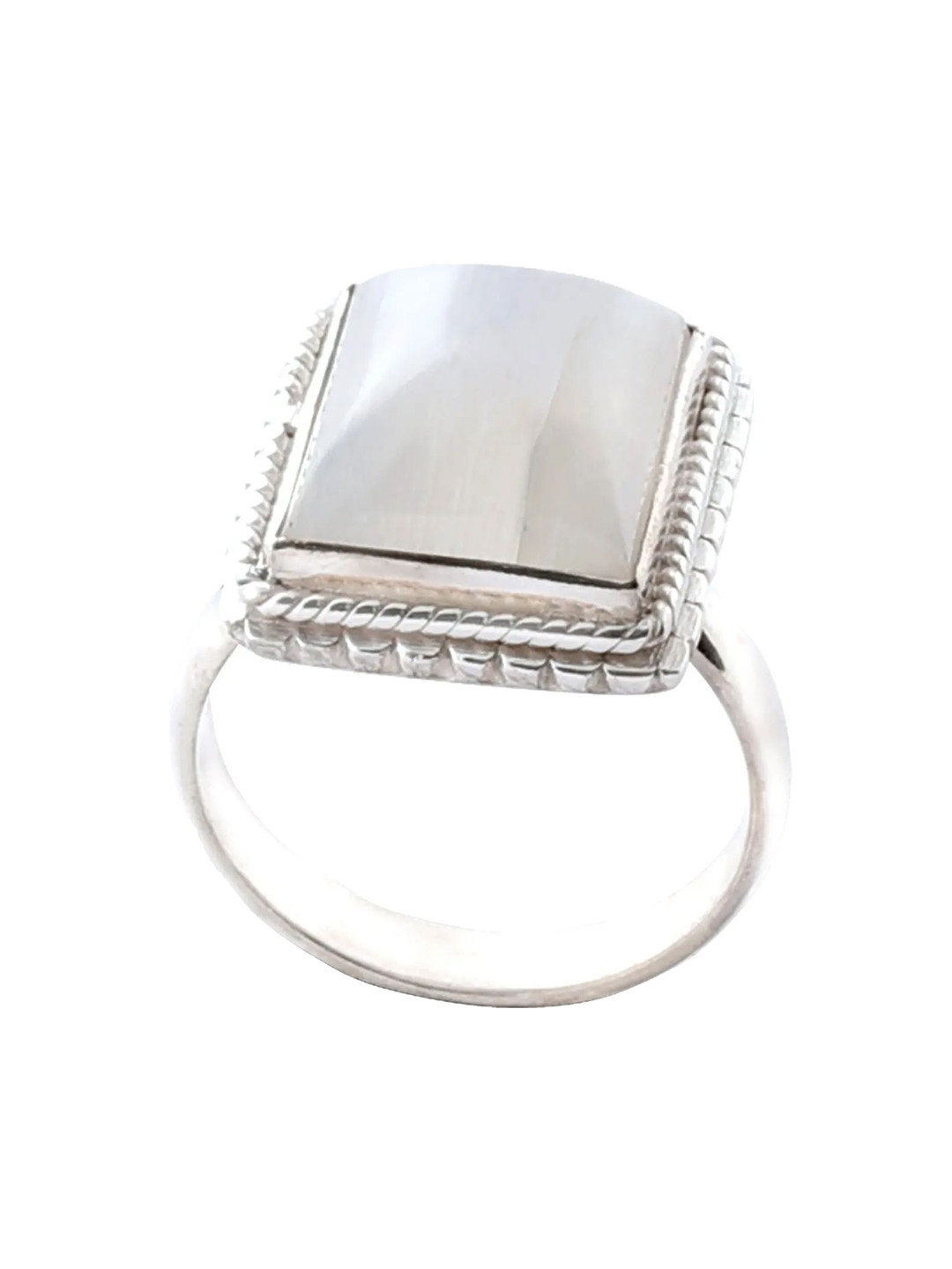 Exotic India Rainbow Moonstone Sterling Silver Ring