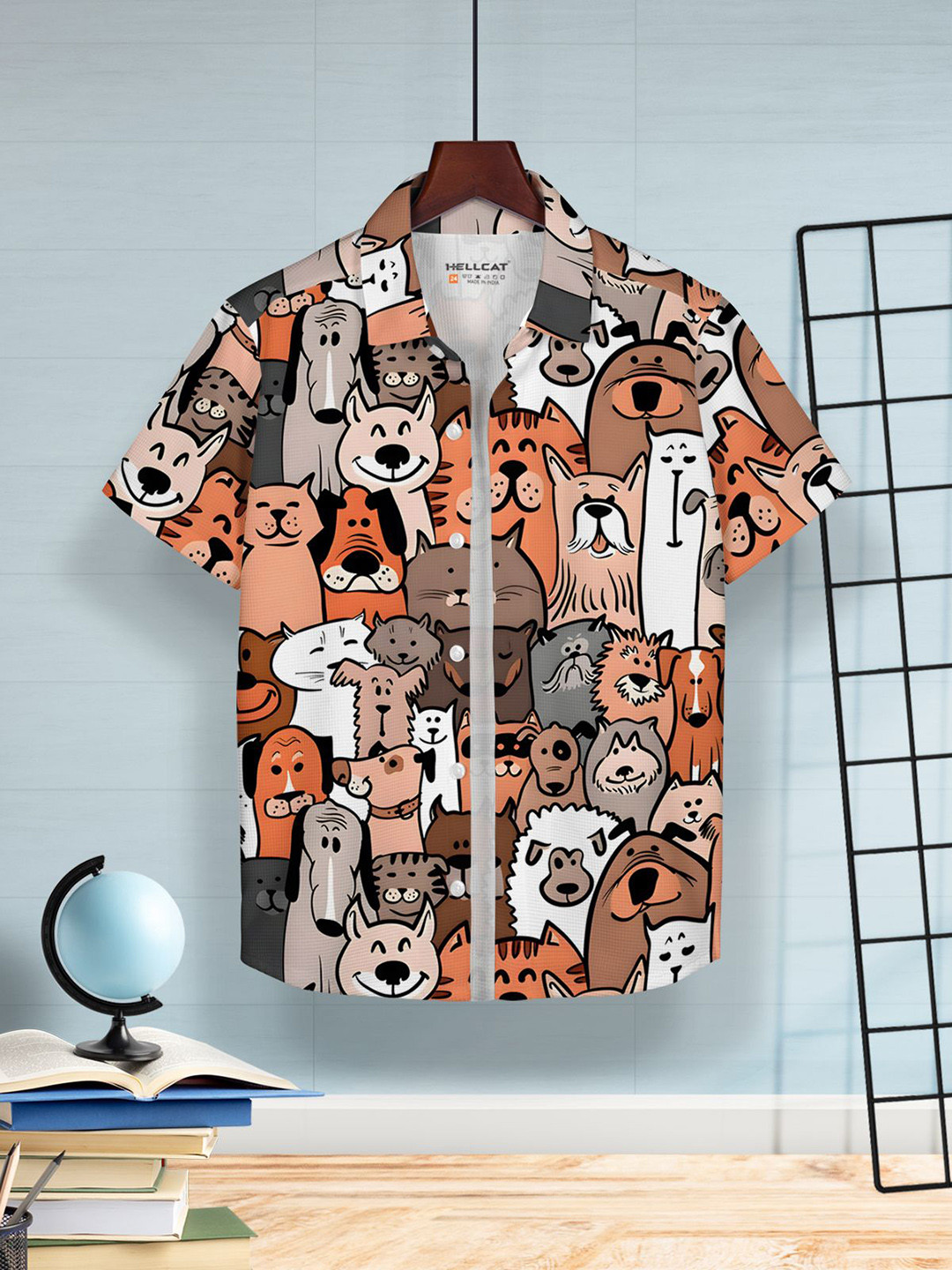 HELLCAT Boys Floral Opaque Printed Casual Shirt