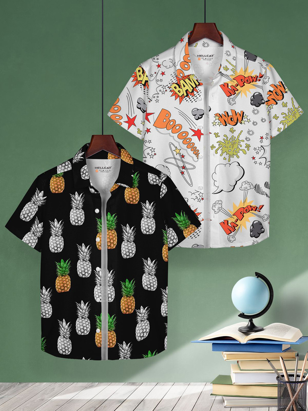 HELLCAT Boys Floral Opaque Printed Casual Shirt