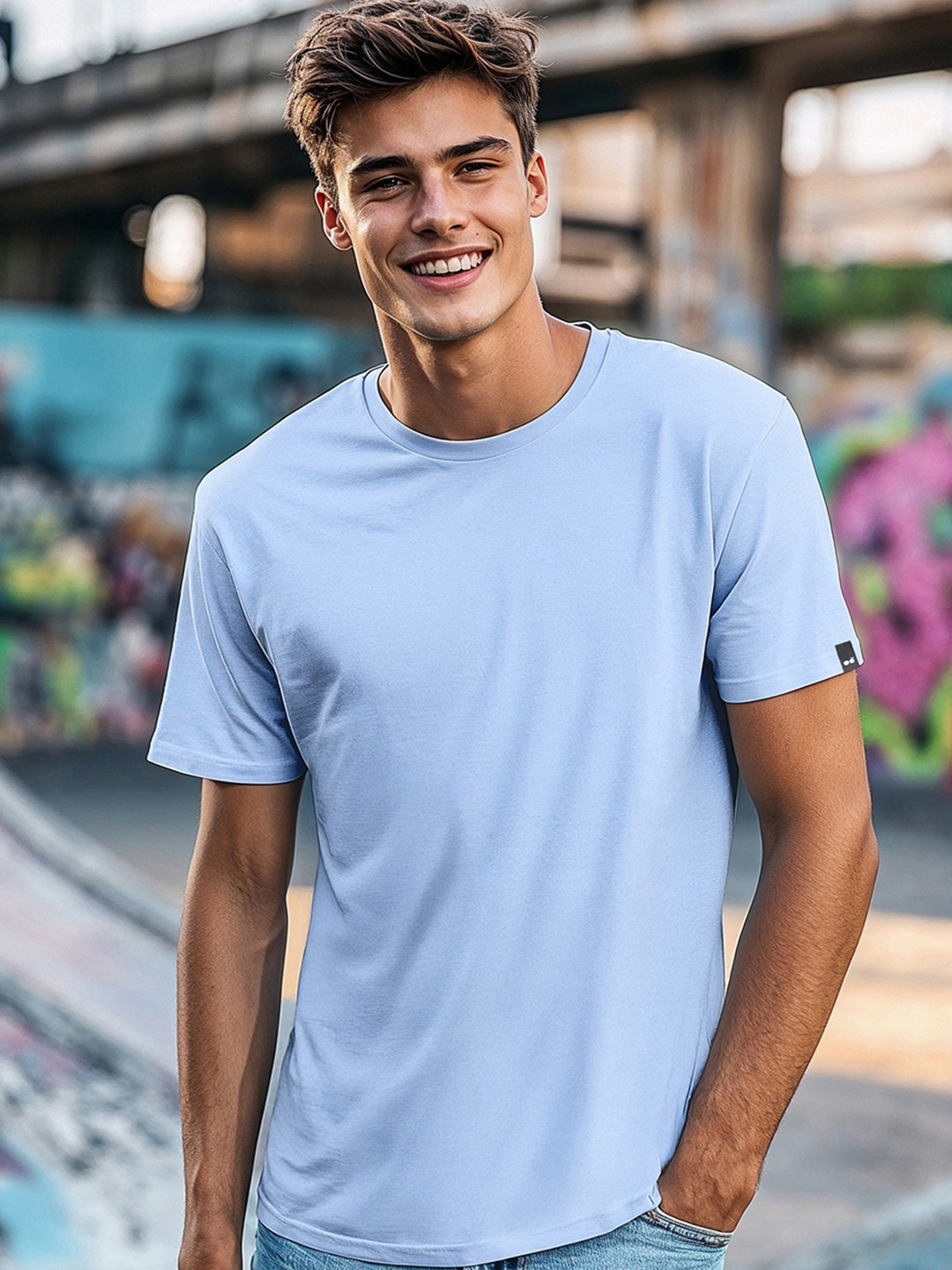 Men's Chambray Blue T-shirt