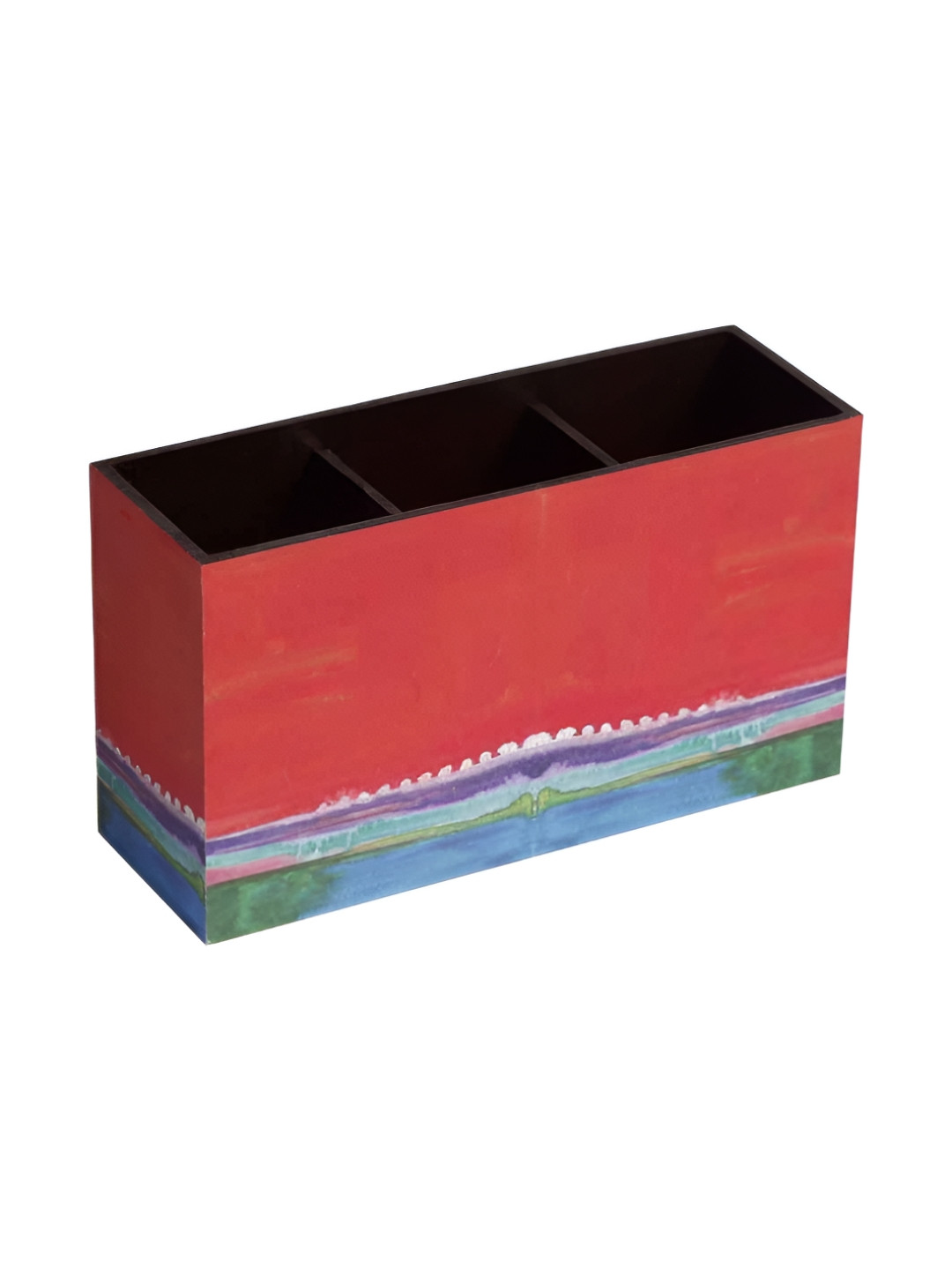 A Tiny Mistake Red & Blue Wooden Utility Holder