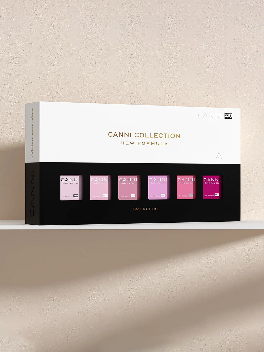 CANNI Hema Free Set Of 6 UV Soak Off Gel Nail Polish - 9ml Each - 2302