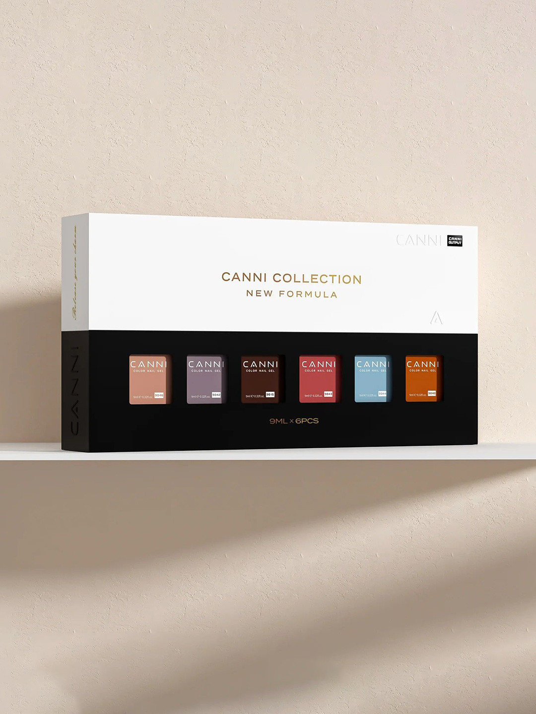 CANNI Hema Free Set Of 6 UV Soak Off Gel Nail Polish - 9ml Each - 2304