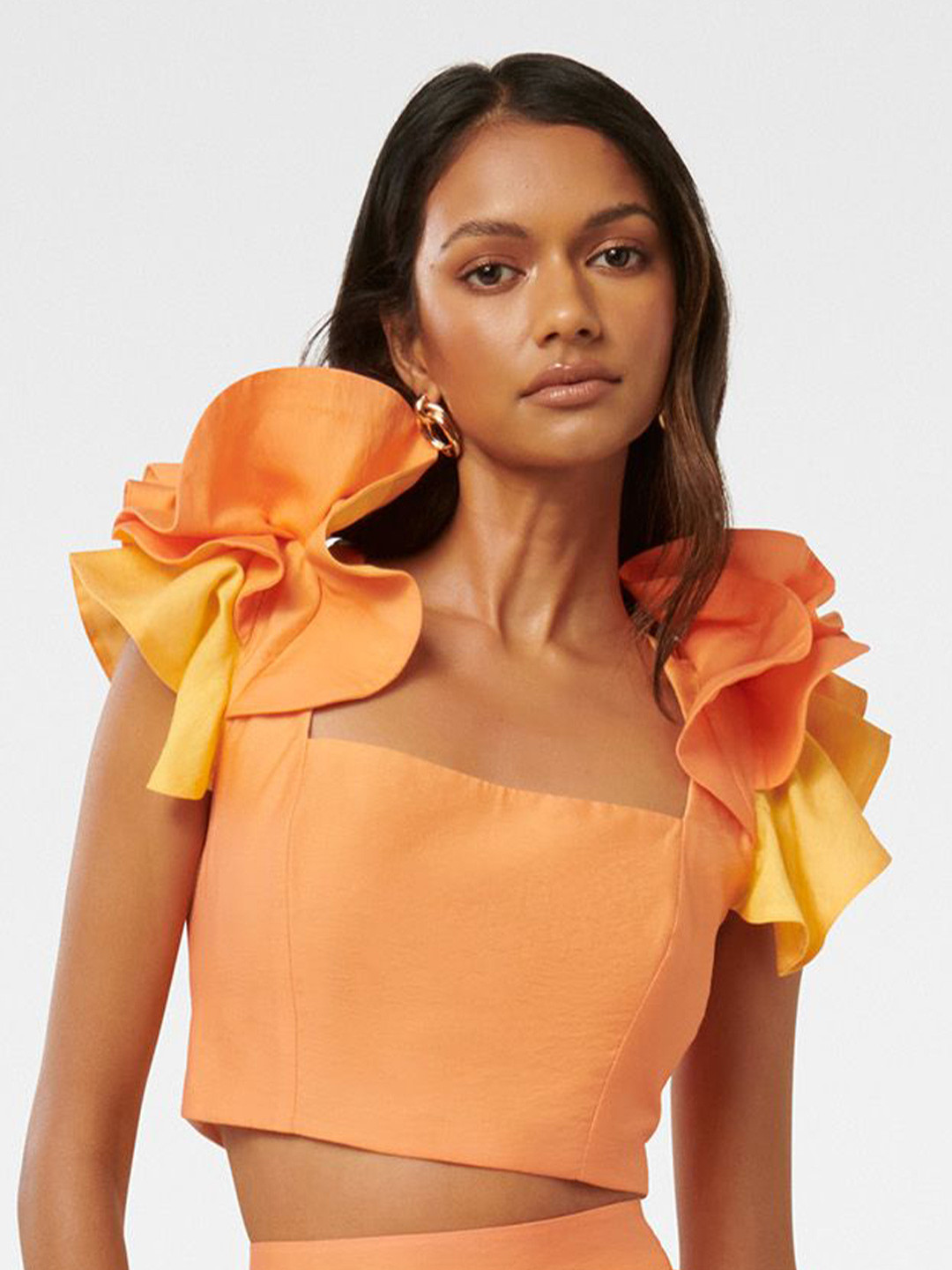 Forever New Flutter Sleeve Crop Top