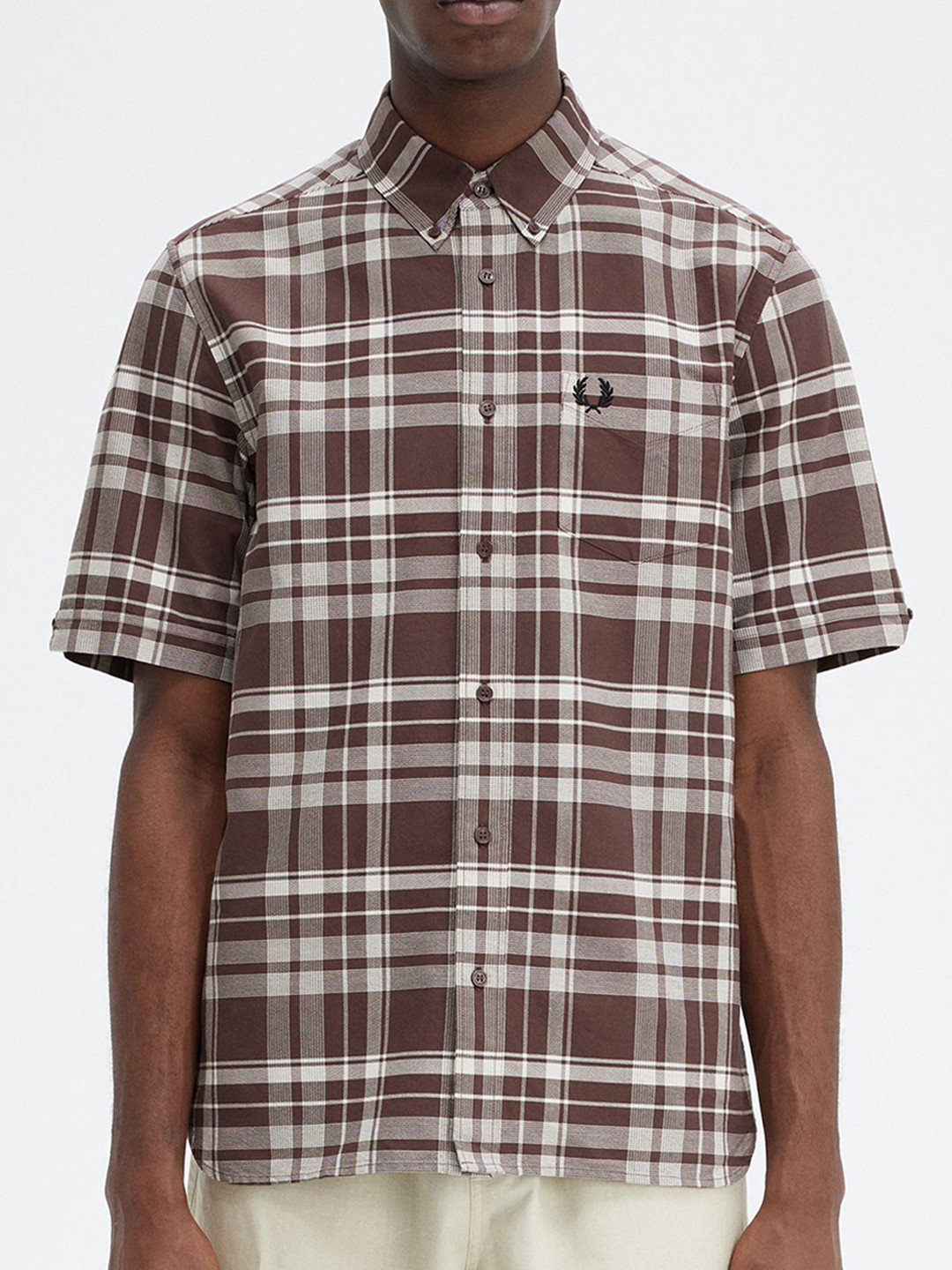 Fred Perry Men Tartan Checks Opaque Checked Casual Shirt