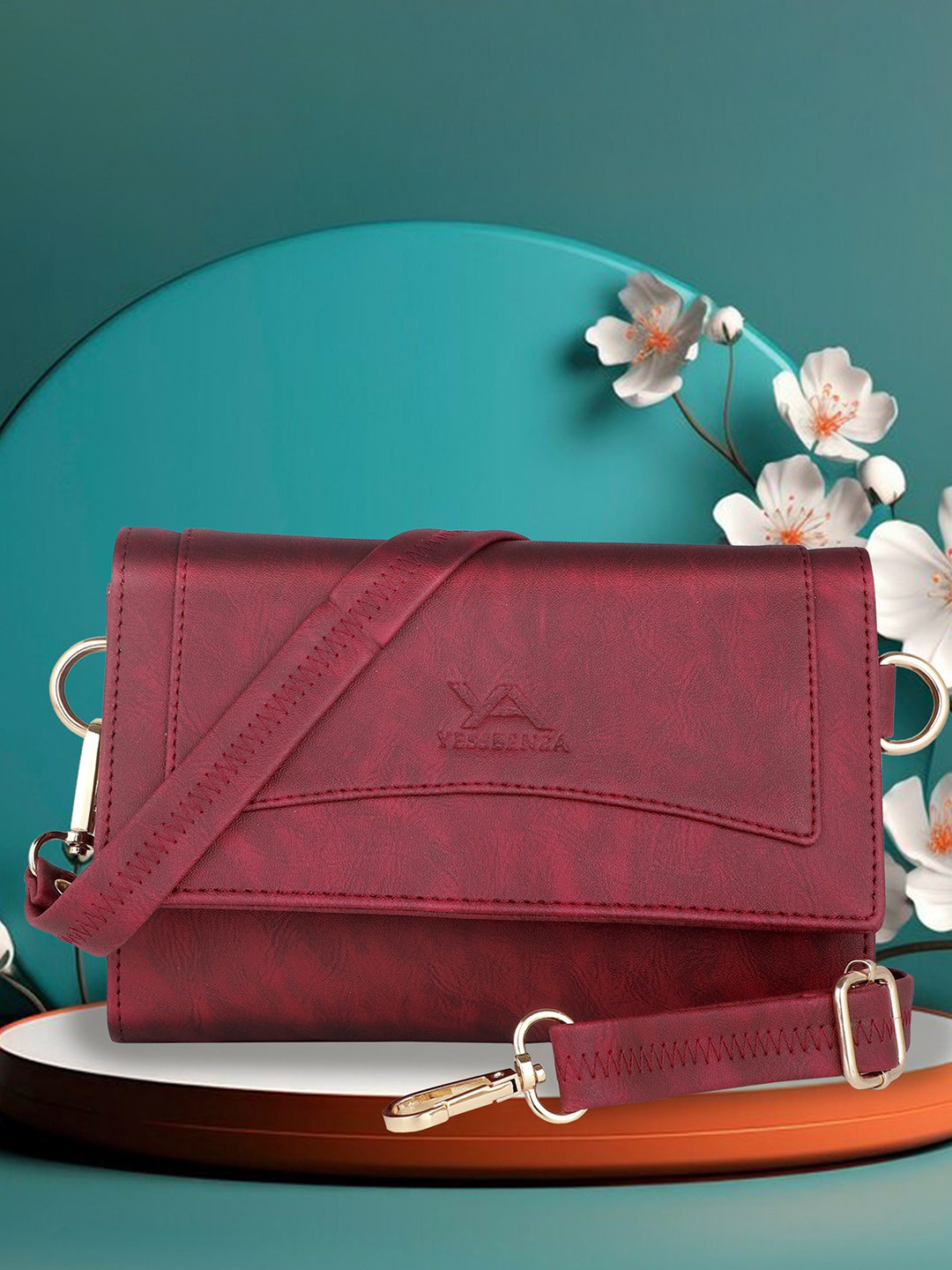 YESSBENZA Women's Embellished Bucket Sling Bag with Tasselled